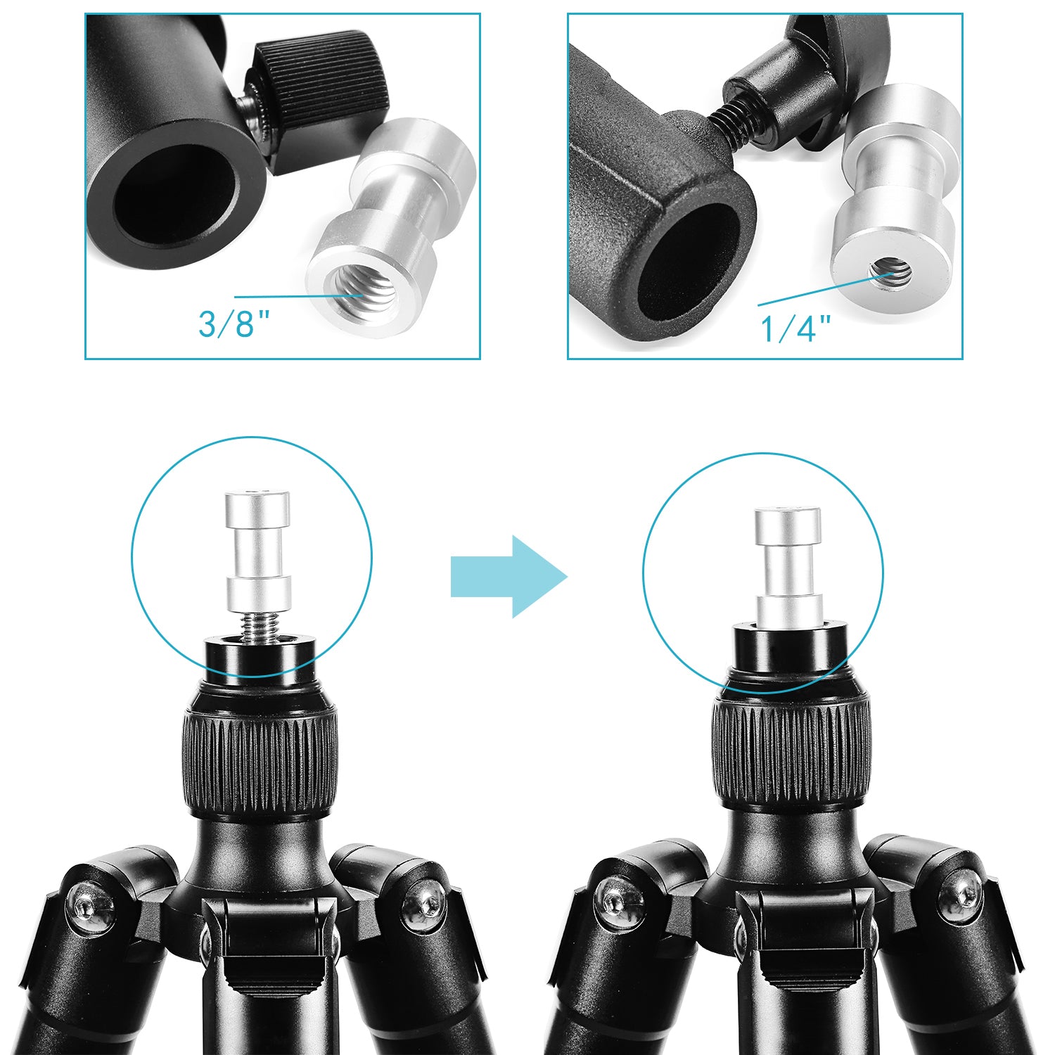 NEEWER 2 Pack Universal E Type Bracket for DSLR Cameras - Compatible with Nikon Canon Sony - Perfect for Photography, Videography & Studio Equipment Mounting
