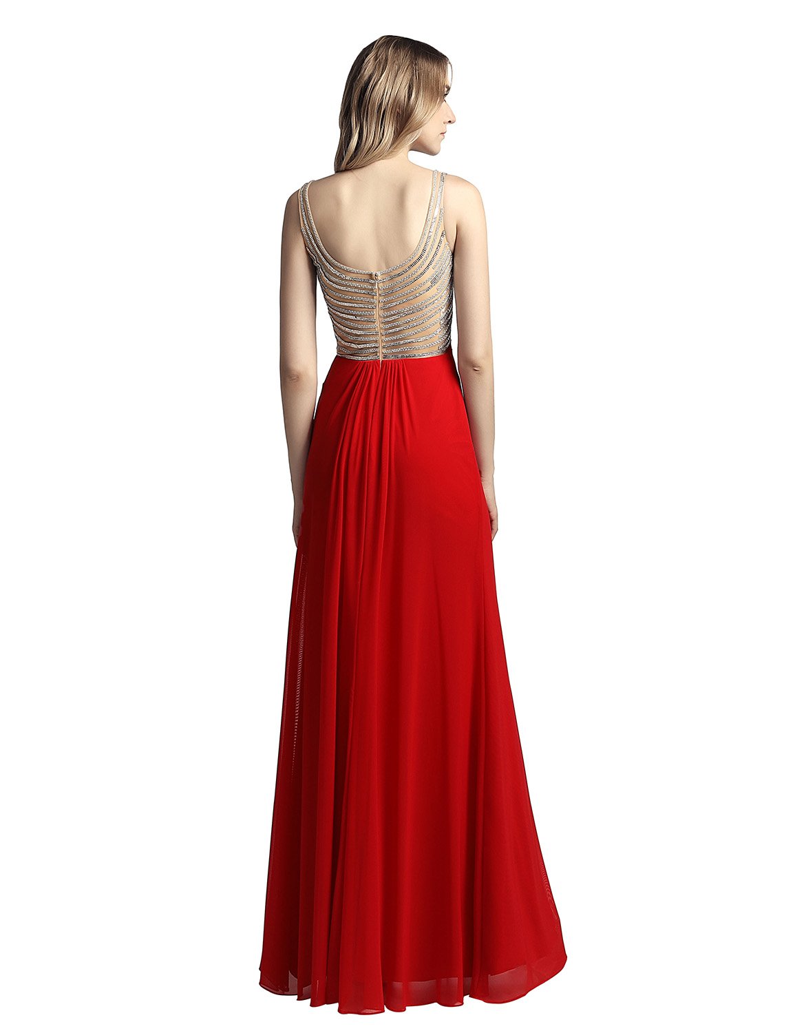 Sarahbridal Luxury Women's Formal Dresses - Beaded Sequin Elegant Evening Gown with Tulle Applique Embroidery for Prom, Gala & Special Occasions 2024
