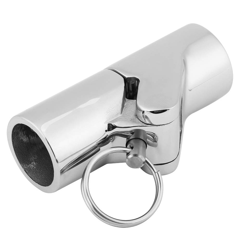 KIMISS 25mm Stainless Steel Hand Rail Tube Connector - Swivel Folding Coupling Pipe Fitting for Marine Boat & RV (Durable Hardware for Deck, Staircase & Outdoor Railings)