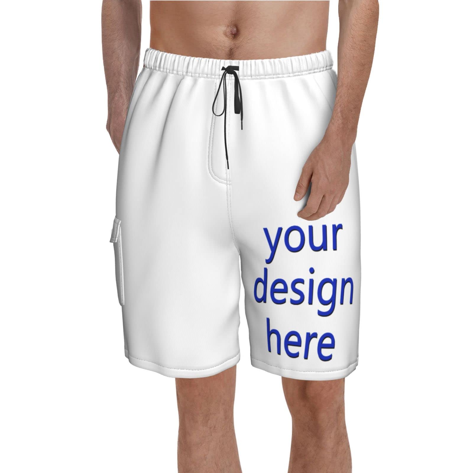 Customizable Beach Shorts with Name, Text & Photo - Personalized Photo Gifts for Men & Women - Perfect for Summer Vacations, Beach Parties & Anniversary Presents
