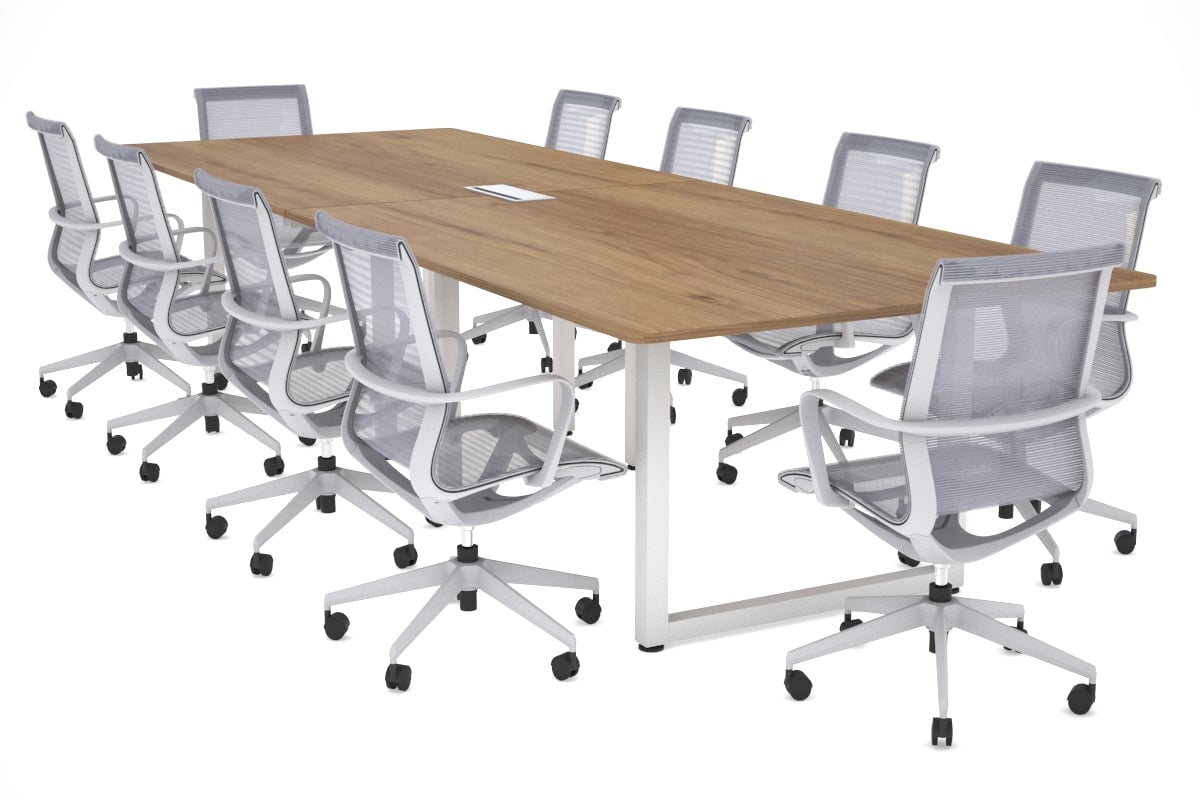 Modern Quadro Loop Legs Boardroom Table with Rounded Corners - 3200L x 1100W - Perfect for Executive Offices, Conference Rooms & Contemporary Workspaces
