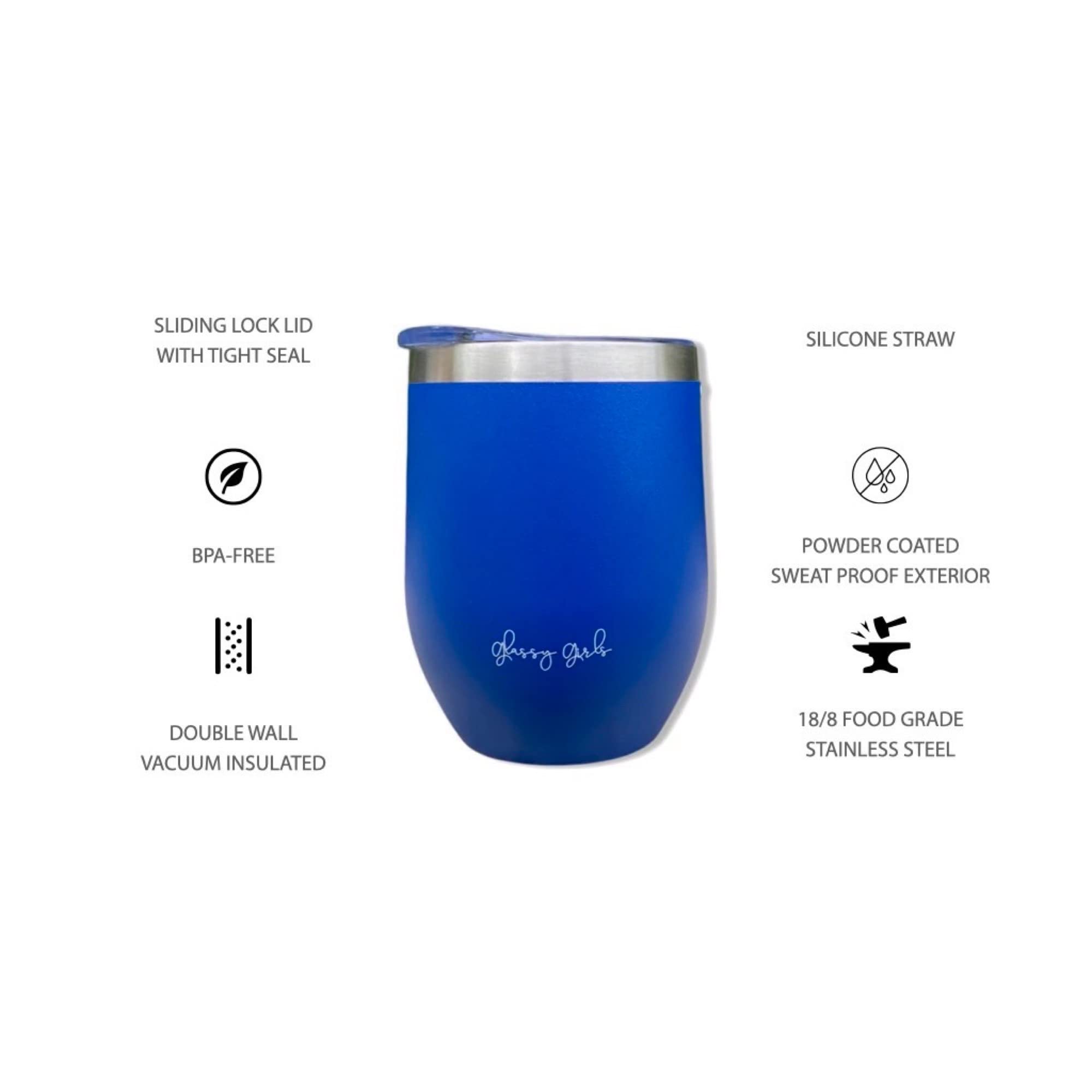 Shark Bite Me Tumbler - Funny Shark Gift for Shark Week, Shark Lover, Men & Women - Blue 12oz Wine Tumbler for Beach Parties, Outdoor Adventures & Shark Enthusiasts