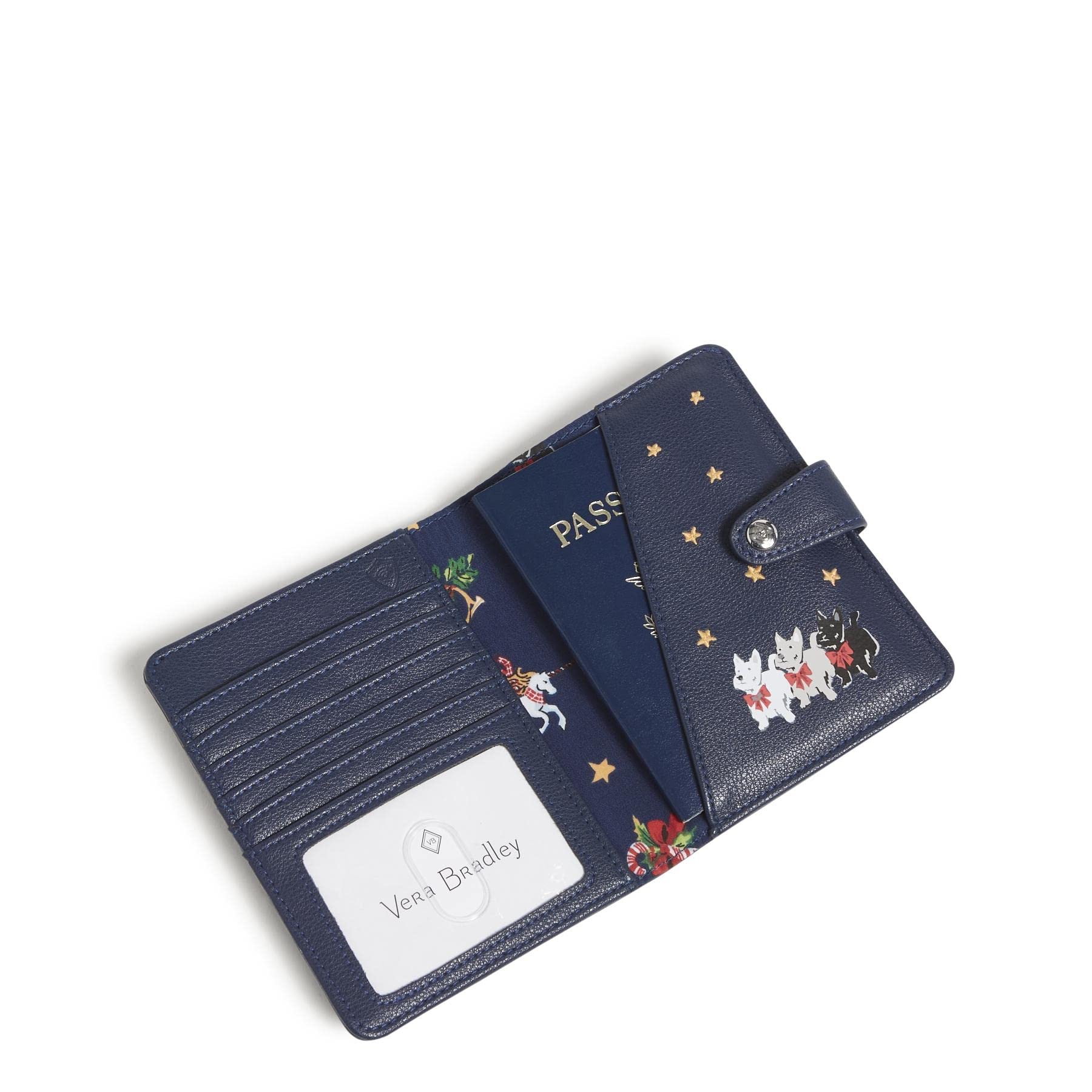 Vera Bradley Women's RFID Blocking Passport Wallet - Stylish Travel Organizer for Credit Cards & IDs - Perfect for International Trips & Air Travel