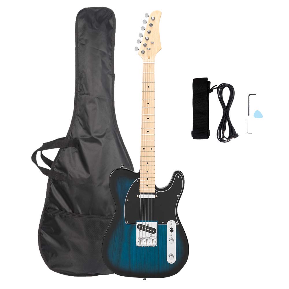 **Glarry GTL Electric Guitar for Beginners - Maple Fingerboard, SS Pickup, 2 Single Coil, 3-Way Switch, Transparent Finish | Perfect for Practice, Live Performance & Recording**