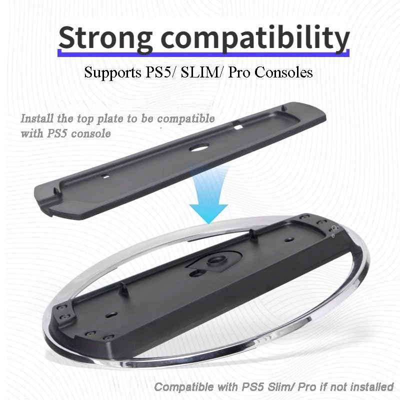LOKYOYO Vertical Stand for PS5/PS5 Pro Console - Metal Base Compatible with Playstation 5 Slim & Digital Edition - Non-Slip Stand for Secure Placement - Perfect for Gaming Setup & Entertainment Center Organization
