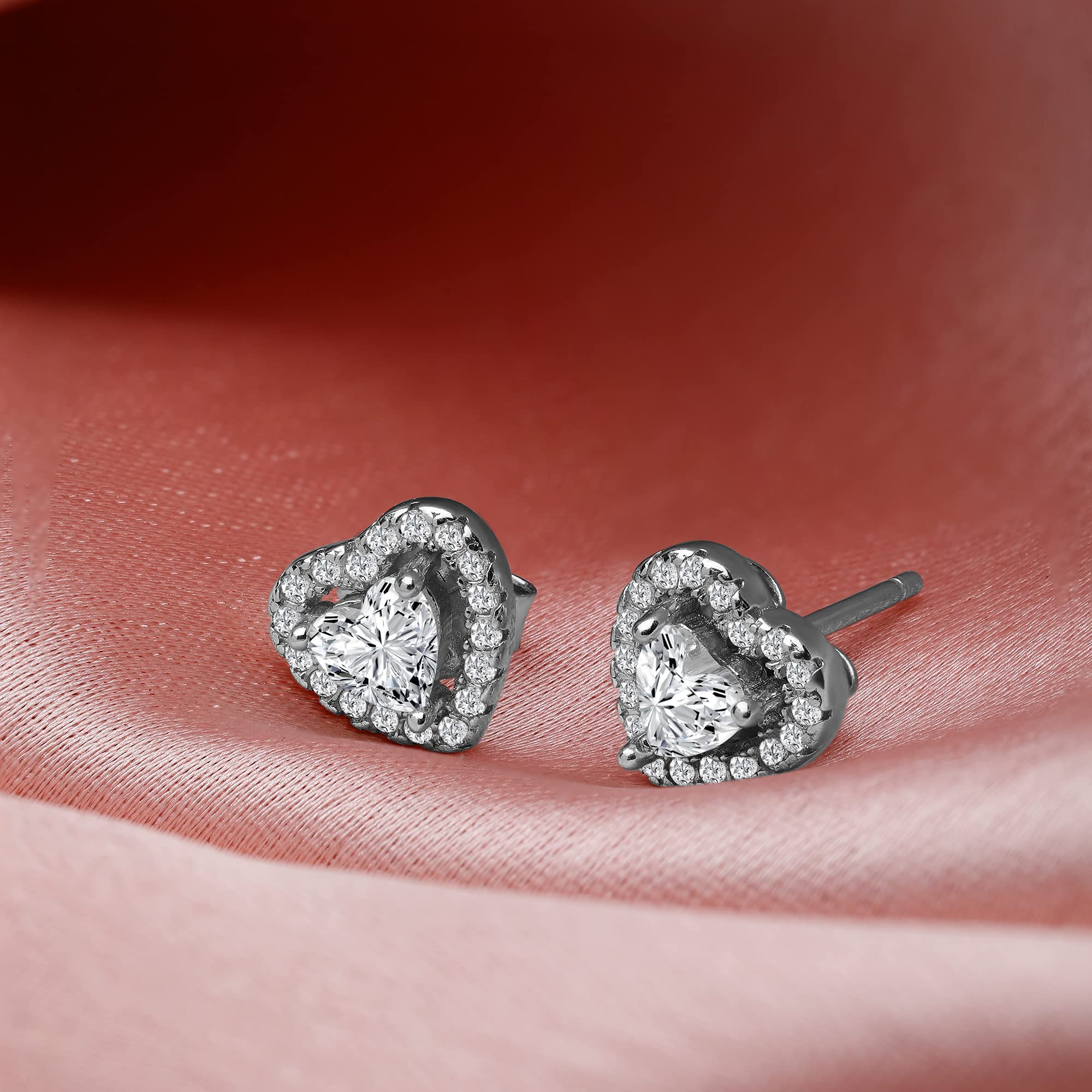 GIVA 925 Sterling Silver Heart Stud Earrings for Women | Authentic 925 Stamped Jewelry with Certificate | Perfect Gift for Girlfriend, Wife, Daughter | Valentine's Day, Anniversary, Birthday Present | Hypoallergenic & Tarnish-Resistant | 6 Month Warranty | Ideal for Date Nights, Parties, and Special Occasions