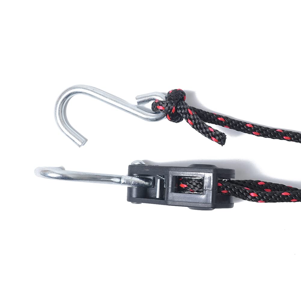 Heavy Duty Elastic Rope Hook - Outdoor Camping Cord Fastener, Adjustable Cargo Ratchet Pulley for Kayak, Canoe & Yacht Accessories | Perfect for Marine, Hiking and Outdoor Gear Organization