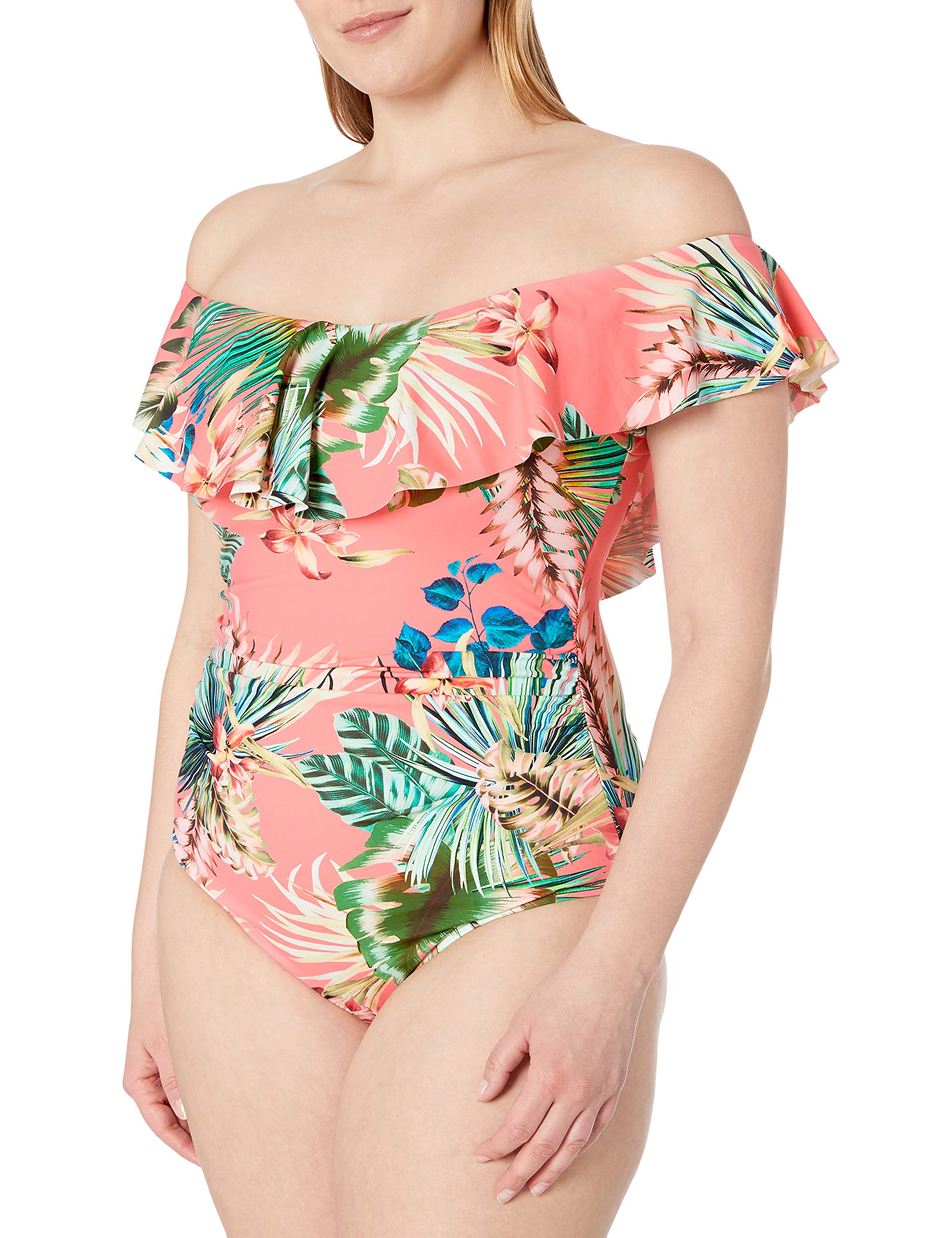 Off Shoulder Ruffle One Piece Swimsuit for Women - Sexy Summer Beachwear, Pool Party & Vacation Swimwear