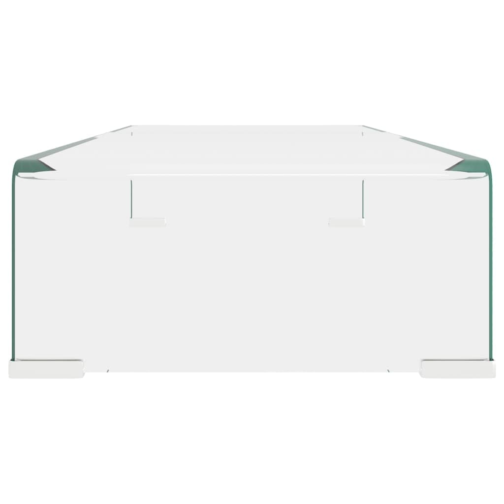 Clear Glass TV Stand & Monitor Riser - 27.6