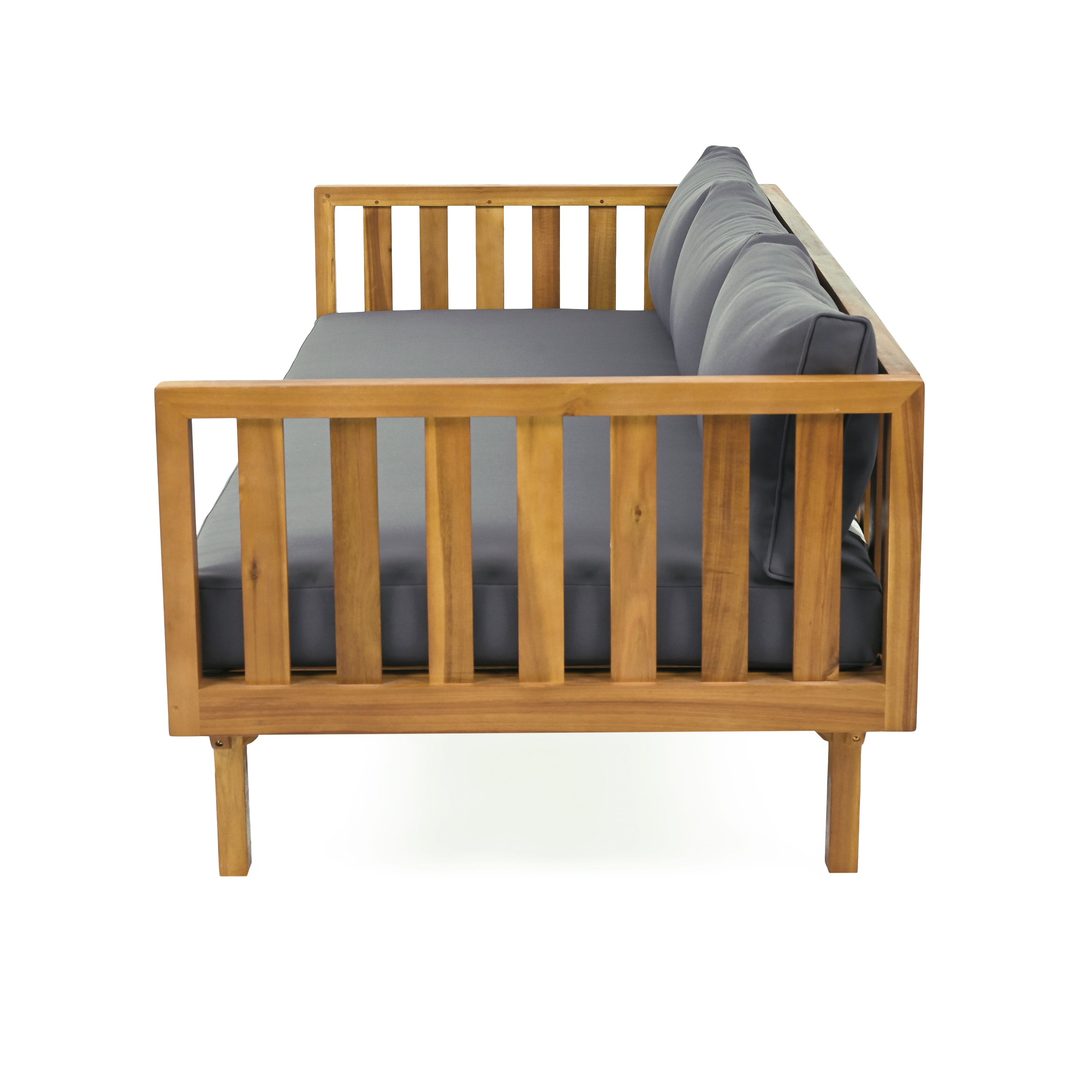 CLAREMONT 3-Seater Daybed in Dark Gray - Modern Sofa Bed for Living Room, Guest Room & Small Spaces