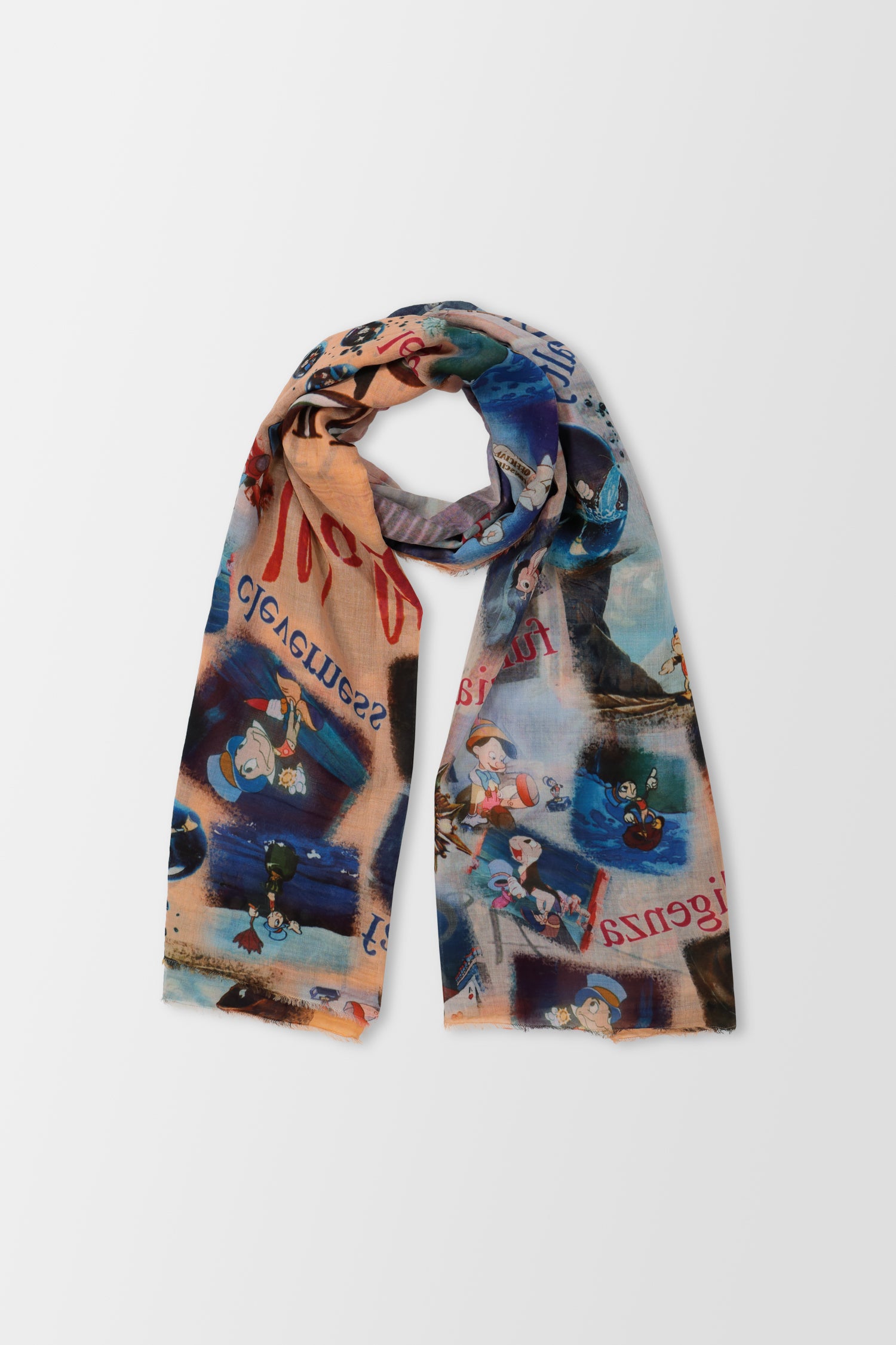Faliero Sarti Multicolor Grillo Parlante Scarf - Lightweight Fashion Accessory for Women, Perfect for Travel, Office & Special Occasions