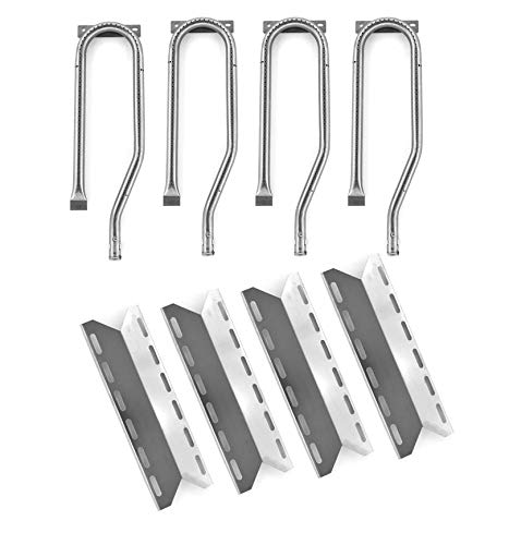 Jenn-Air 740-0141, 750-0141, 750-0142 Gas Grill Replacement Kit - 4 Burners & 4 Heat Shields - Compatible with Jenn-Air Gas Models - Perfect for Outdoor BBQ, Backyard Cooking & Grill Maintenance