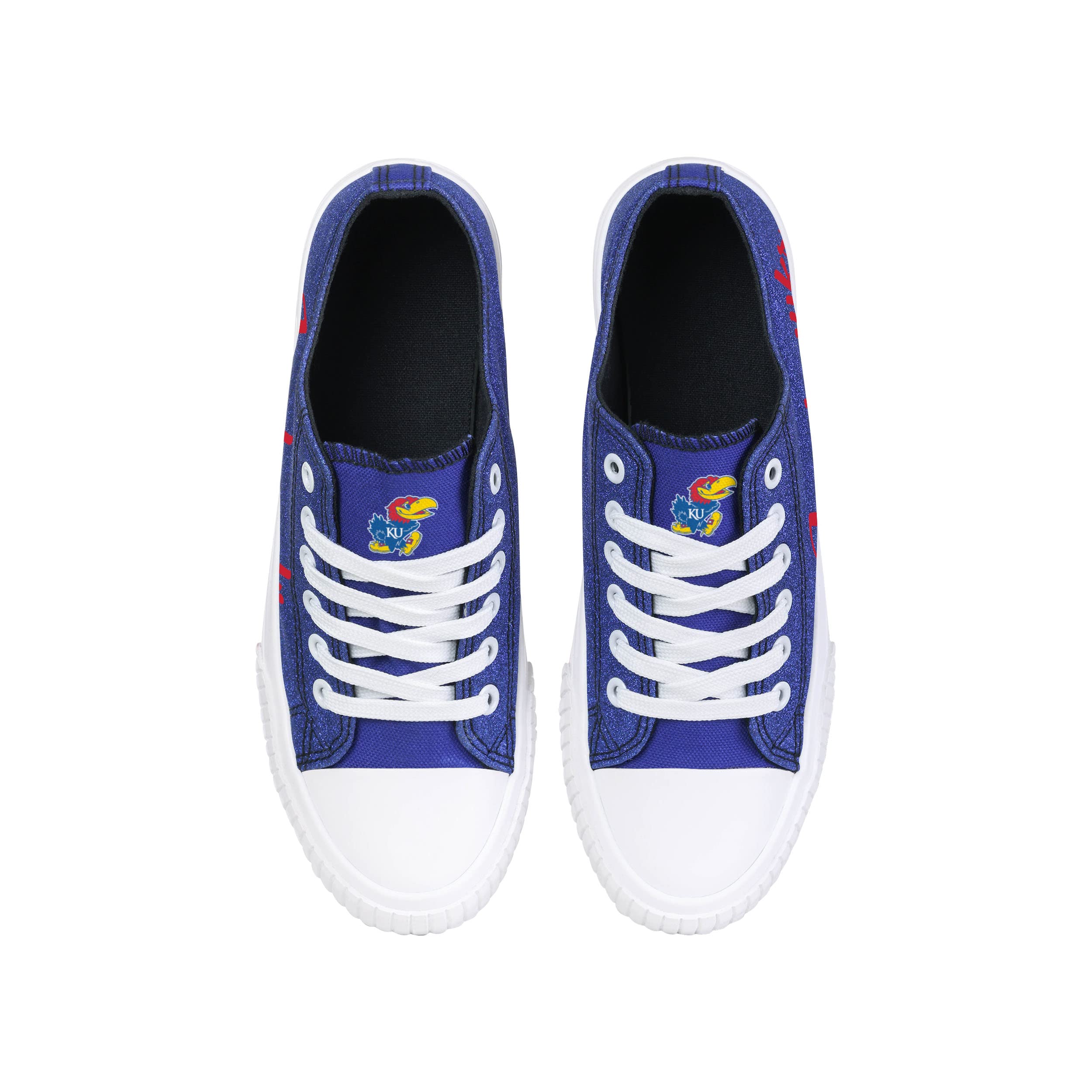 FOCO Women's NCAA College Team Logo Low Top Canvas Sneakers - Comfortable Casual Shoes for School, Sports & Everyday Wear