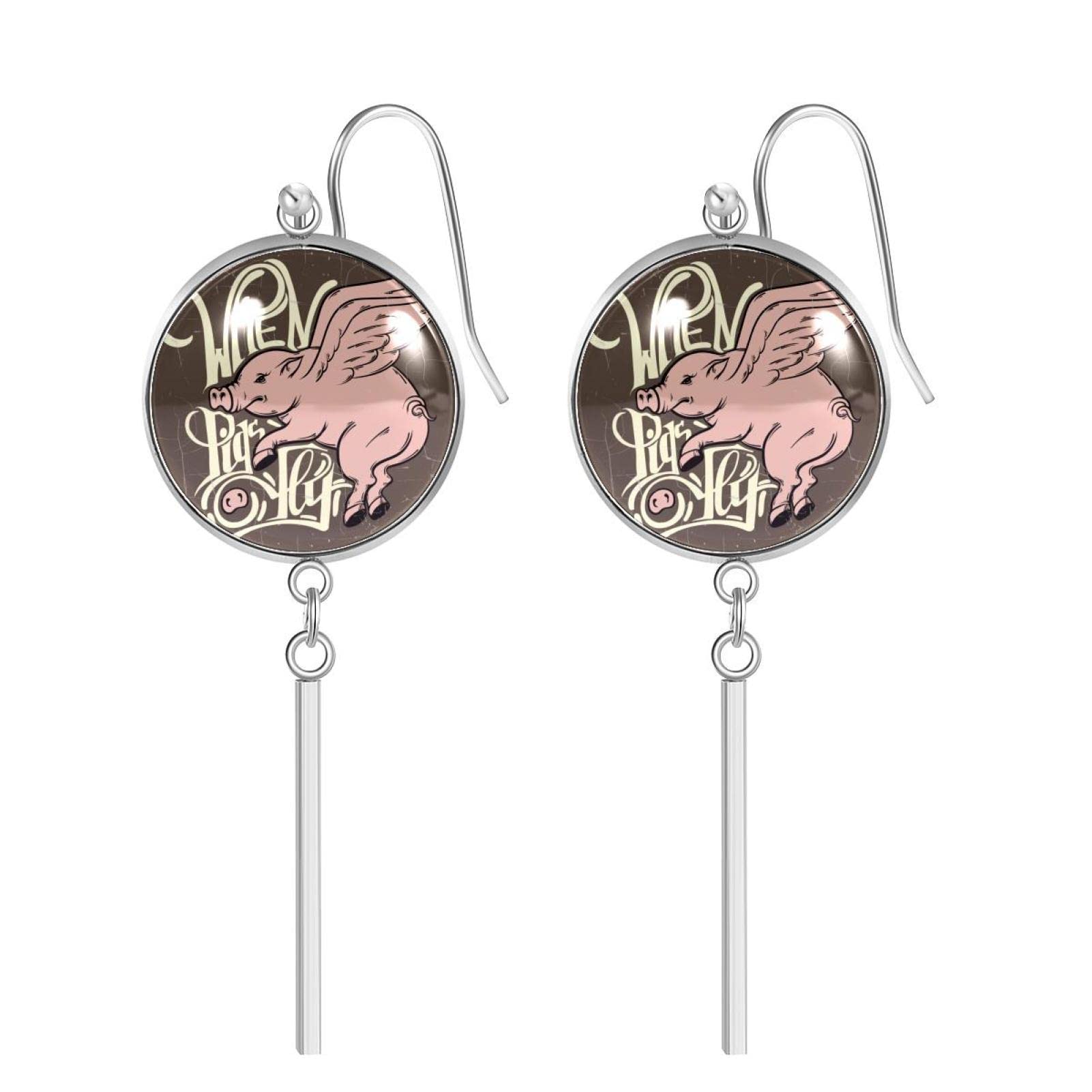 Stylish Cat Kitten Pattern Dangle Drop Earrings for Women & Girls - Fashion Jewelry Gift for Birthday, Christmas, Valentine's Day - Perfect for Parties, Dating & Casual Wear