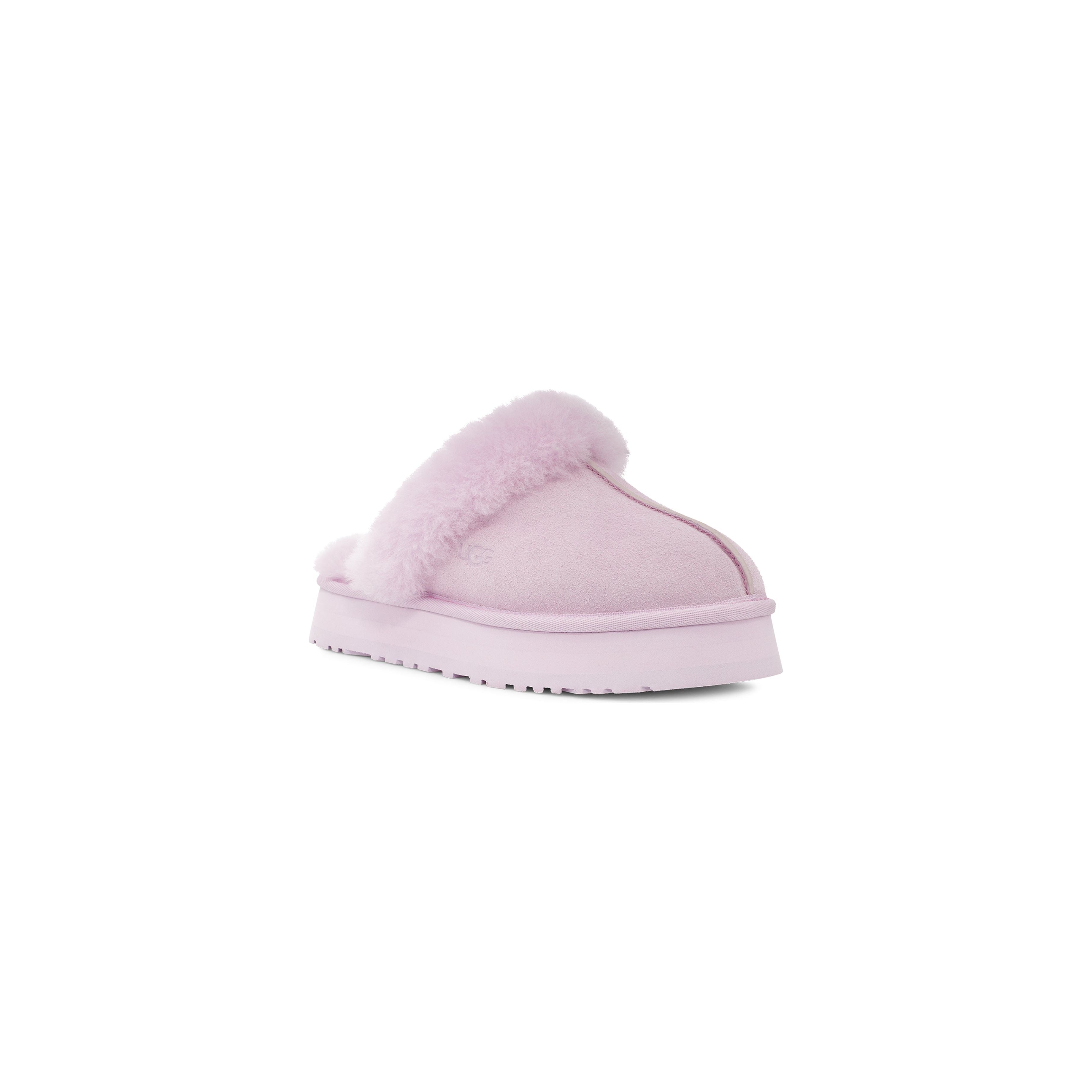UGG Women's Disquette Platform Slippers in Lavender Fog - Cozy House Shoes for Winter Indoor & Outdoor Wear