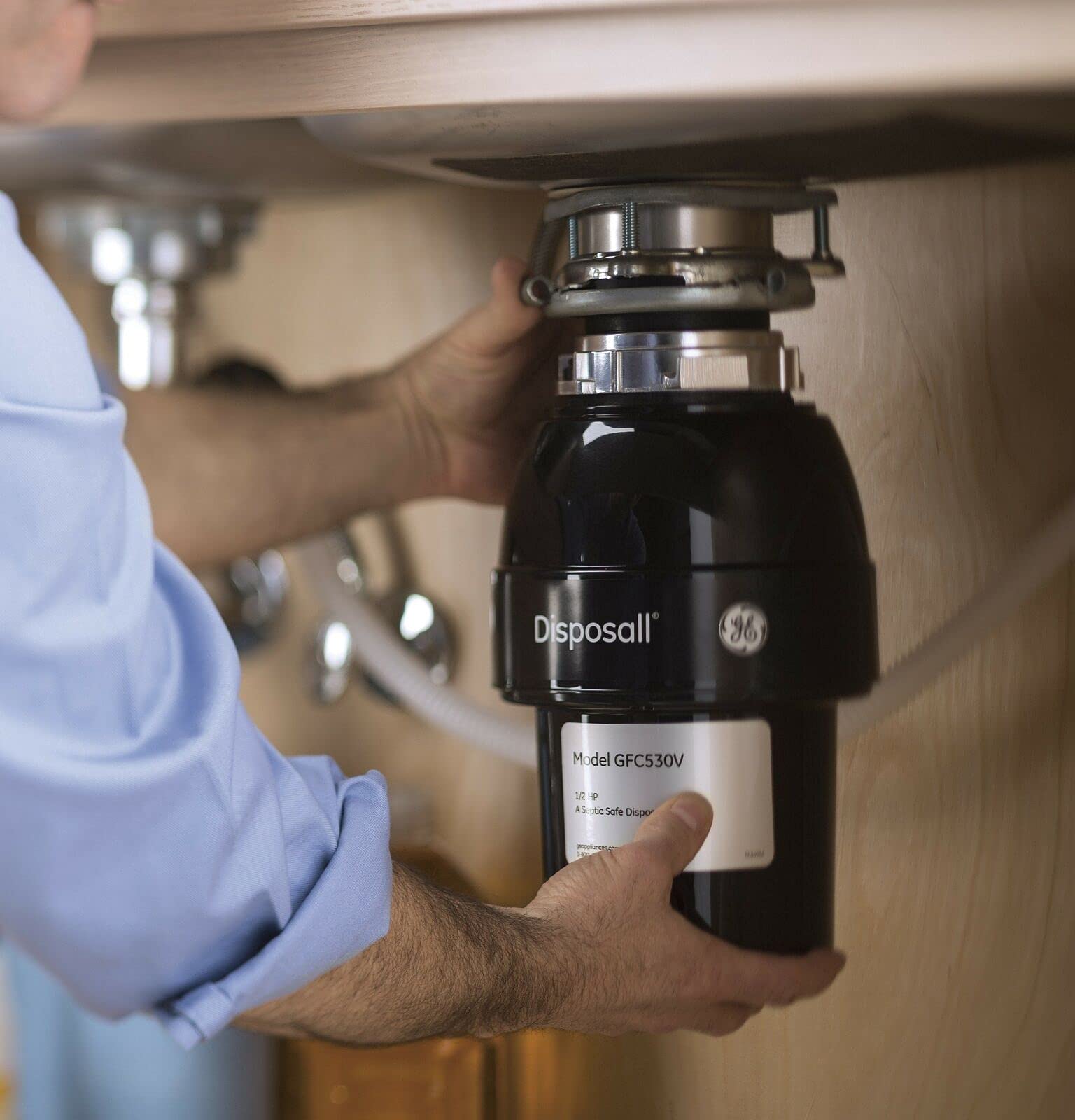 GE GFC535V Compatible 0.5 HP Continuous Feed Garbage Disposal - Heavy Duty Food Waste Grinder for Kitchen Sink, Perfect for Home & Restaurant Use