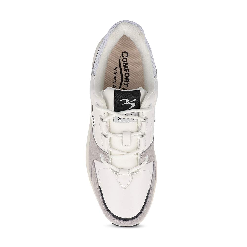 Gravity Defyer Men's G-Defy Pelekxon Leather Athletic Shoes - VersoShock Technology for Pain Relief & Comfort - Ideal for Walking, Running & All-Day Wear