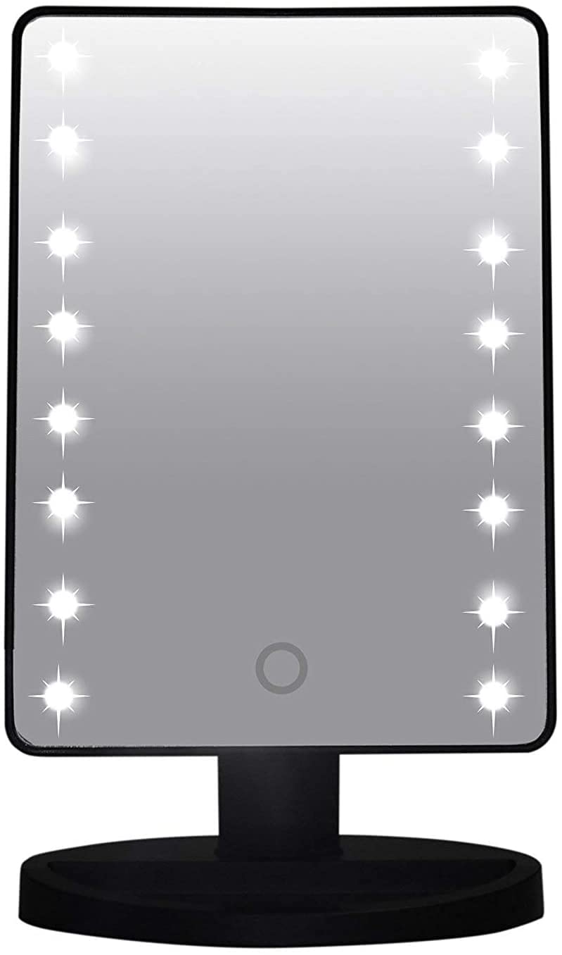 GLIVE LED Vanity Mirror with Touch Screen, Adjustable Brightness & 180° Swivel - Natural White Light Makeup Mirror for Bathroom, Dressing Table & Shaving | Perfect for Makeup Application, Skincare & Grooming
