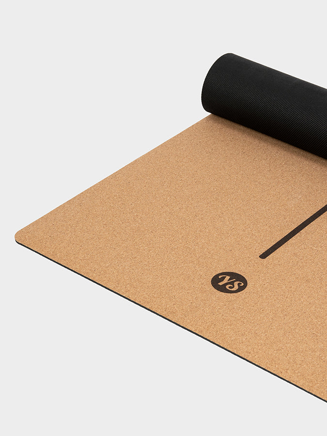 Premium 4mm Cork Yoga Mat for Alignment & Grip - Non-Slip Eco-Friendly Exercise Mat for Hot Yoga, Pilates & Home Workouts