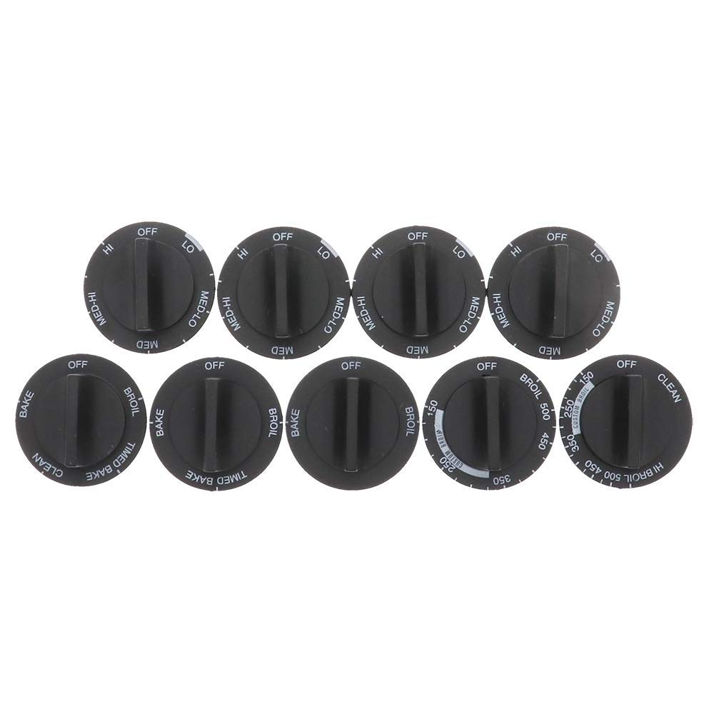 ERP 814362 Universal Oven Knob Replacement Set - Durable Stove Control Knobs for Kitchen Appliances (Perfect for Whirlpool, GE, Frigidaire & More) - Upgrade Your Cooking Experience