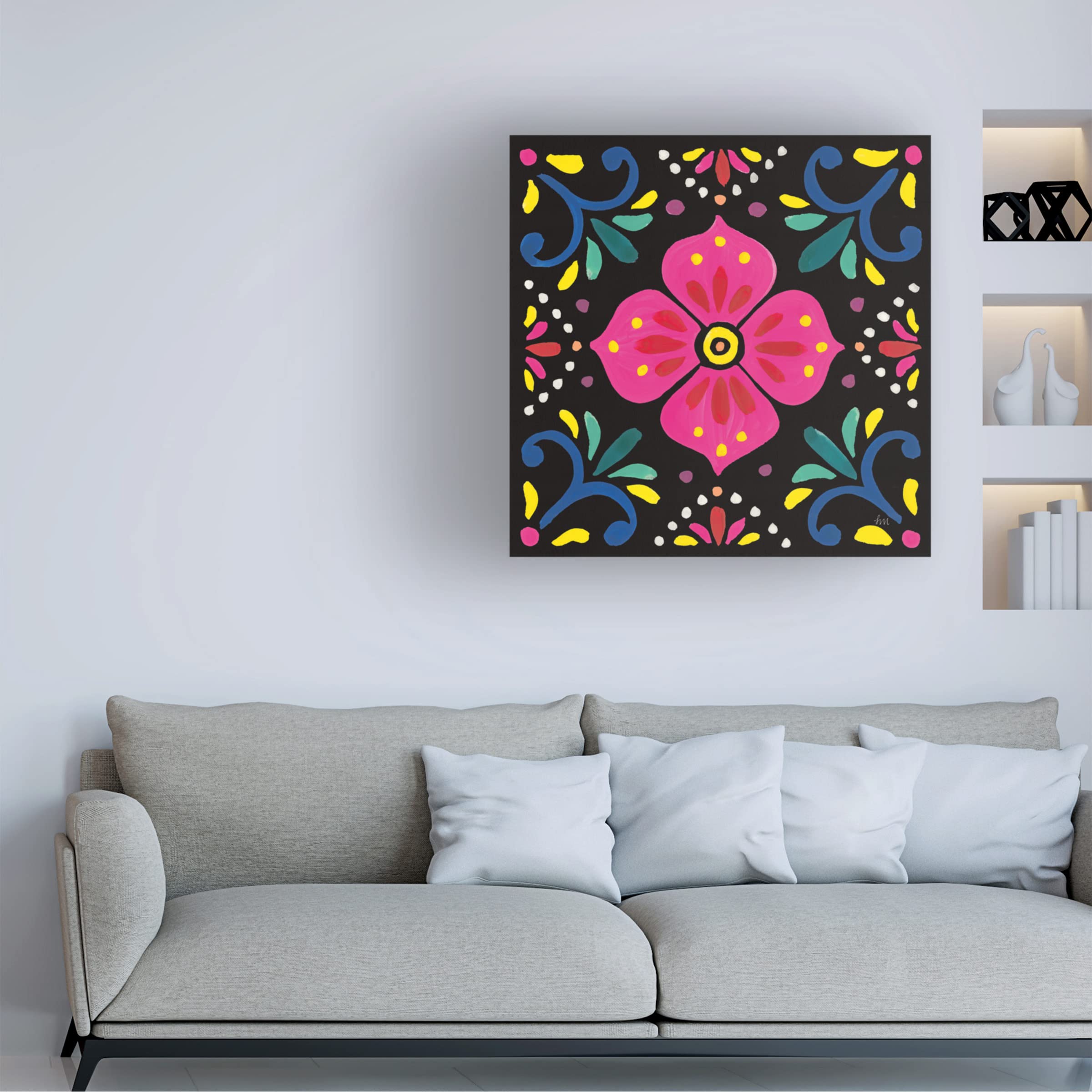 Trademark Fine Art 'Orange Bird III' Canvas Art by Farida Zaman - Vibrant Hand-Painted Wall Decor for Living Room, Bedroom & Office