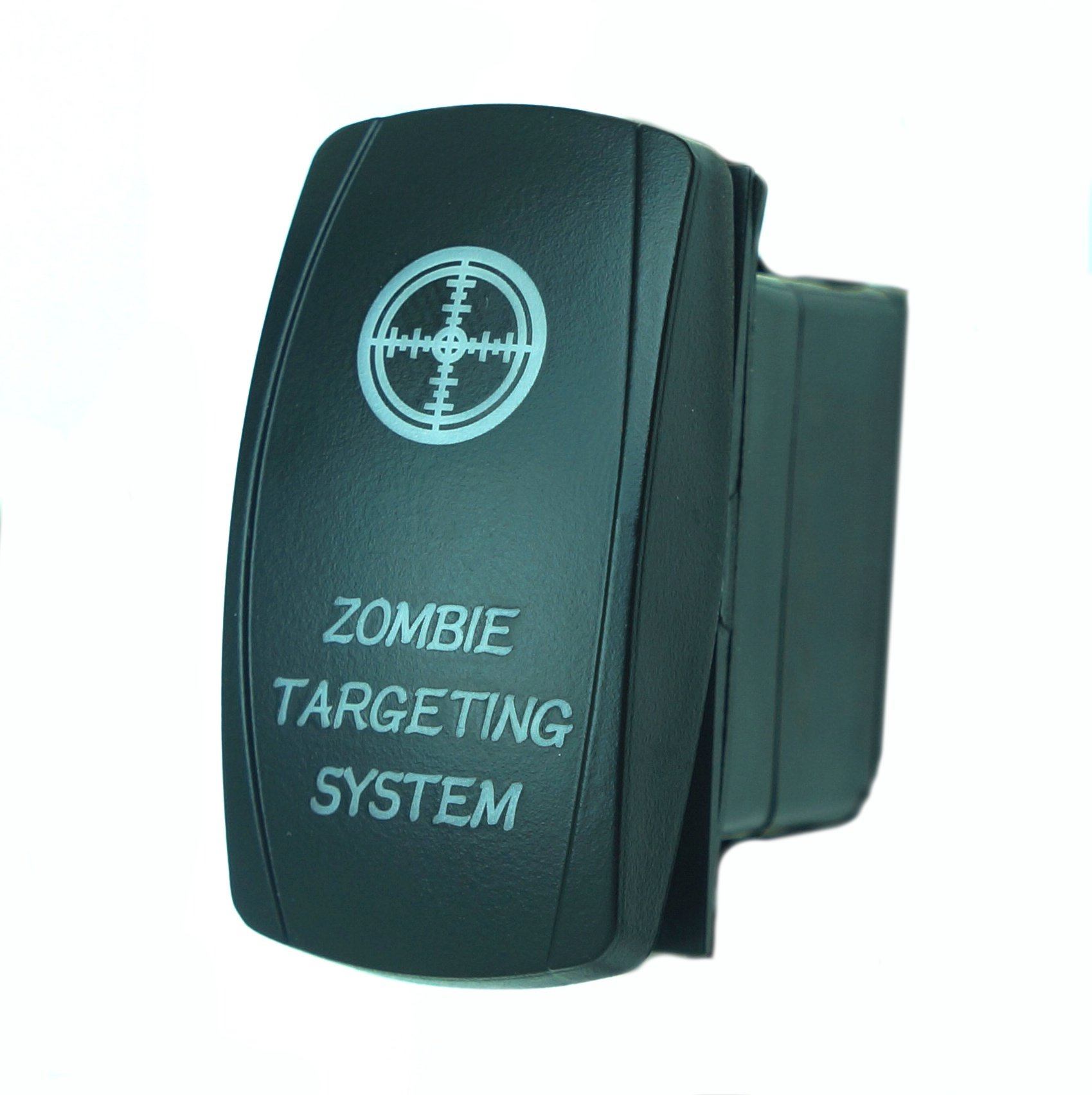STVMotorsports Red LED Rocker Switch - 20A 12V On/Off Laser Backlit for Zombie Targeting System | Perfect for Off-Road Vehicles, Emergency Lighting & DIY Projects