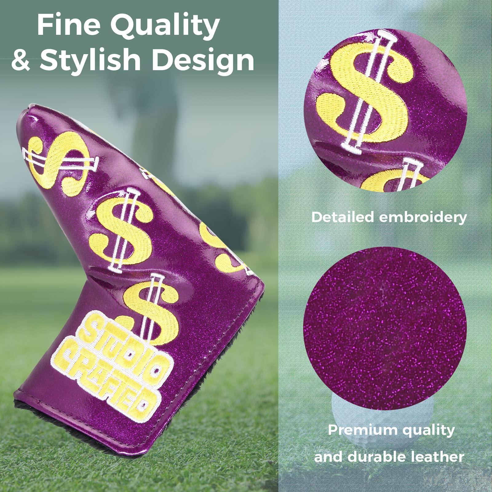 Premium Golf Blade Putter Cover with Magnetic Closure - Durable Club Head Protection for Men & Women | Perfect for Practice, Tournaments & Course Play