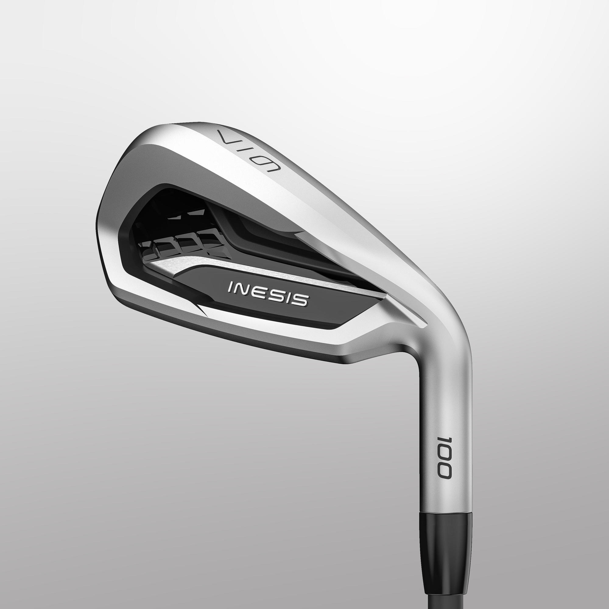 INESIS 100 Adult Golf Club Set - 7 Piece Right Handed Graphite Shaft Clubs for Men & Women | Perfect for Beginners & Intermediate Golfers | Driving Range & Course Play