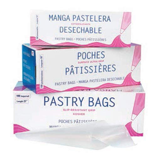Premium Ultra-Grip Disposable Pastry Bags - 18 Inch Roll (100 Count) for Cake Decorating, Icing, Baking & Dessert Making - Ideal for Professional Chefs & Home Bakers