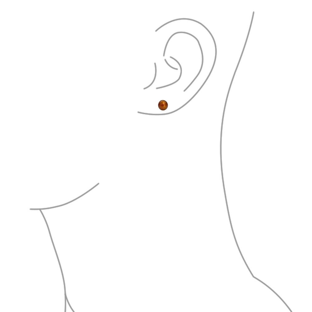 7MM Freshwater Cultured Pearl Stud Earrings for Women & Teens - .925 Sterling Silver, Simple Bead Ball Design, Multiple Colors Available | Perfect for Everyday Wear, Office, Parties & Special Occasions