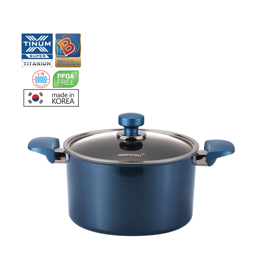 Happycall Classic Titanium IH 24cm Stock Pot (HEA 3003 1195) - Premium Induction Cookware for Soups, Stews & Pasta - Perfect for Home Cooking & Professional Kitchens