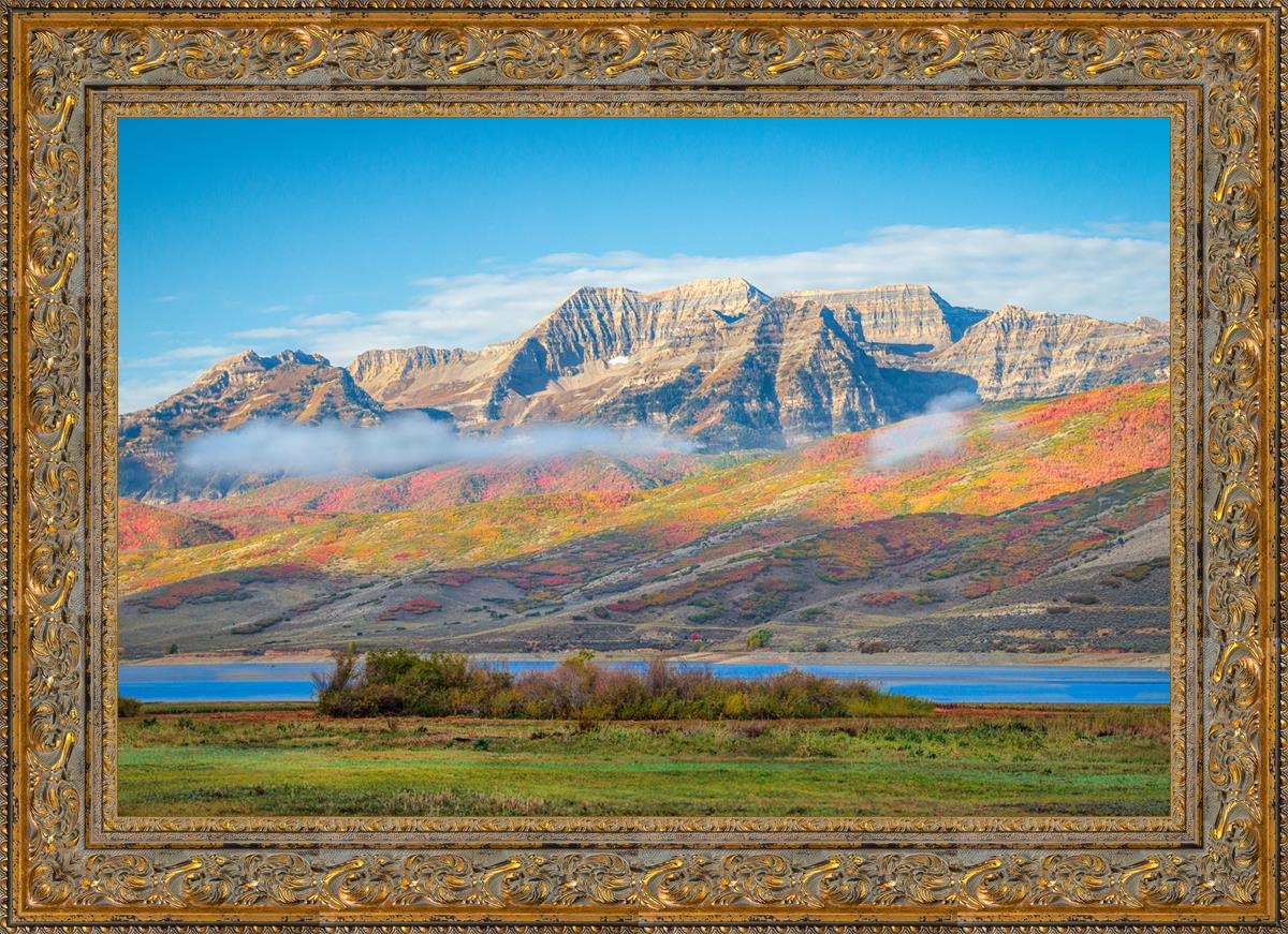 Autumn Splendor Over Timpanogos - Stunning Fall Landscape Photography Print for Home & Office Wall Decor | Perfect for Living Rooms, Bedrooms & Gifts