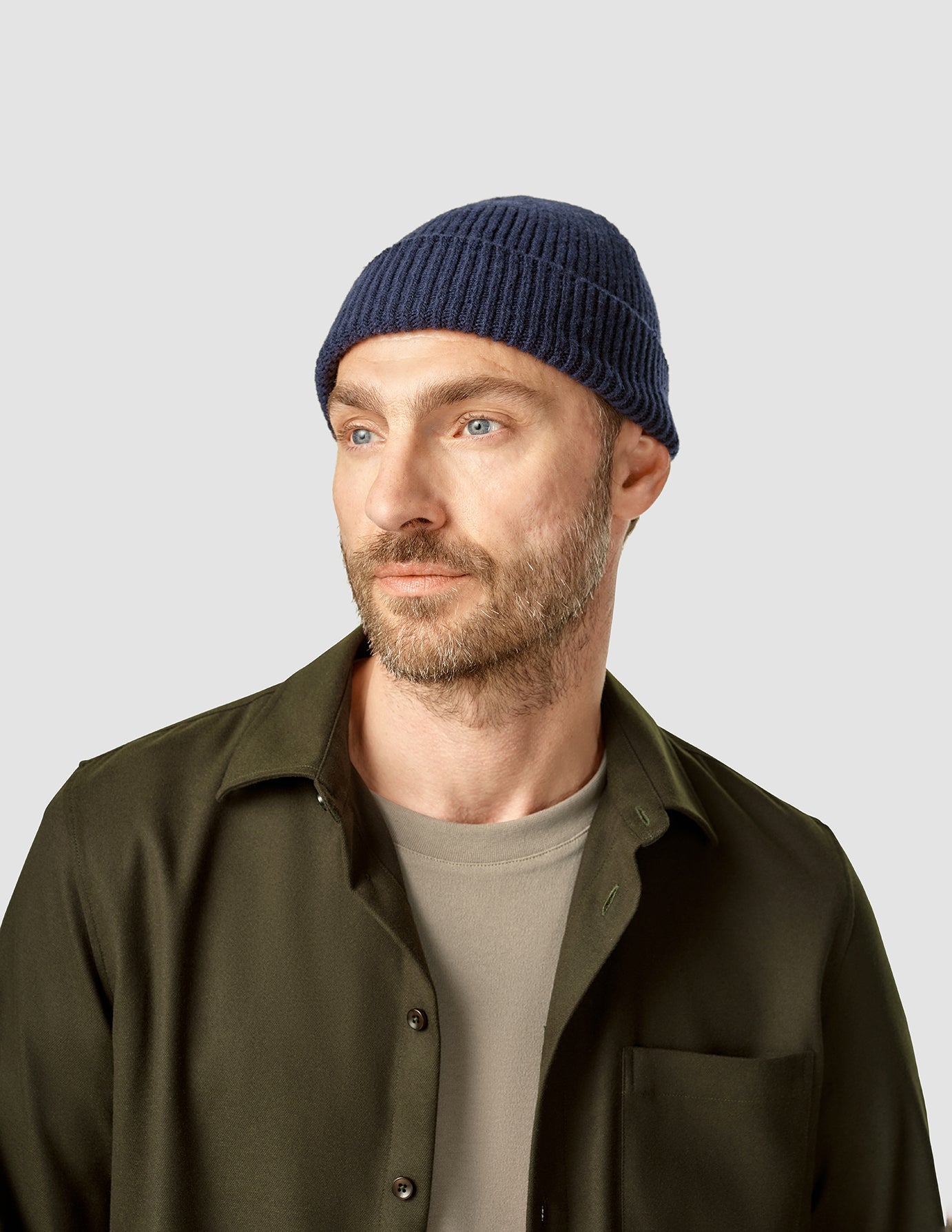Premium Wool Beanie Hat for Men & Women - Soft & Warm Navy Blue Winter Knit Cap - Perfect for Skiing, Hiking & Outdoor Activities