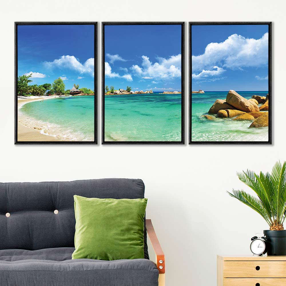 Wall26 3-Panel Framed Canvas Wall Art Set - 16x24 Inch Scenery Landscape Paintings for Living Room & Bedroom Decor - Ready to Hang Home Decoration (Perfect for Modern Housewarming Gifts & Interior Design)