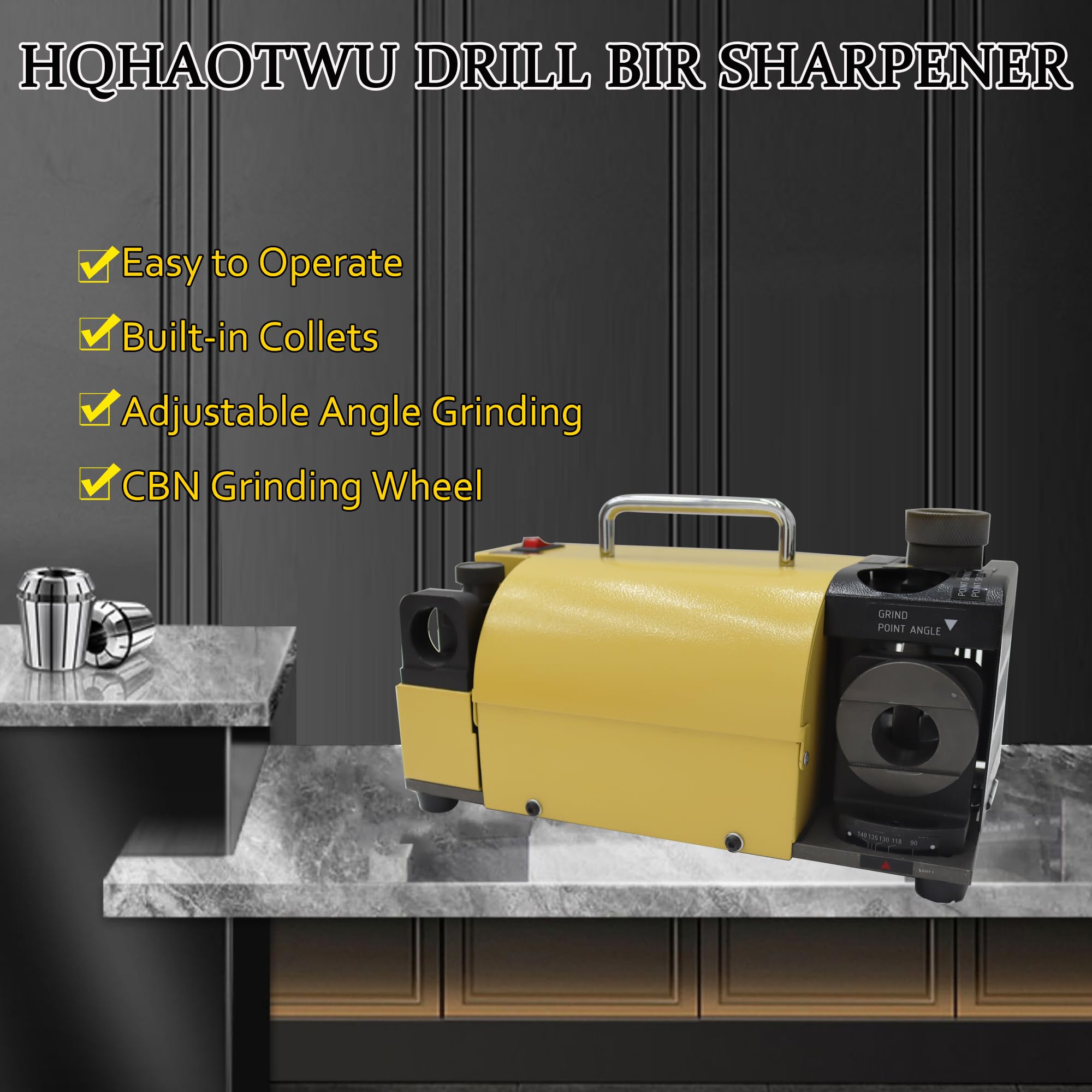 Industrial Drill Bit Grinding Machine & Sharpener for ф3-ф13mm Bits | 13D Angle Grinder | Perfect for Metalworking, Woodworking & DIY Projects