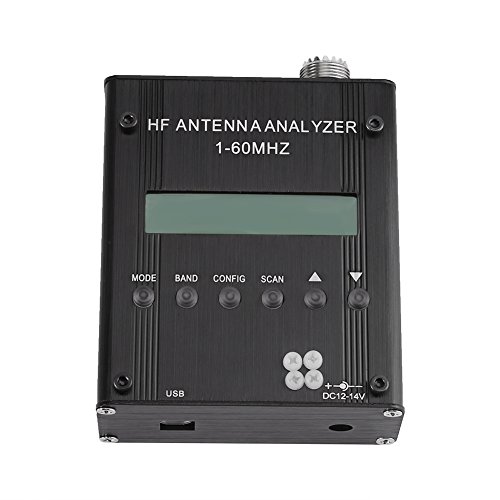 Ham Radio Antenna Analyzer Meter 1-60MHz - Digital SWR & Impedance Tester for Capacitance Measurement - Perfect for Amateur Radio, CB & Shortwave Antenna Tuning