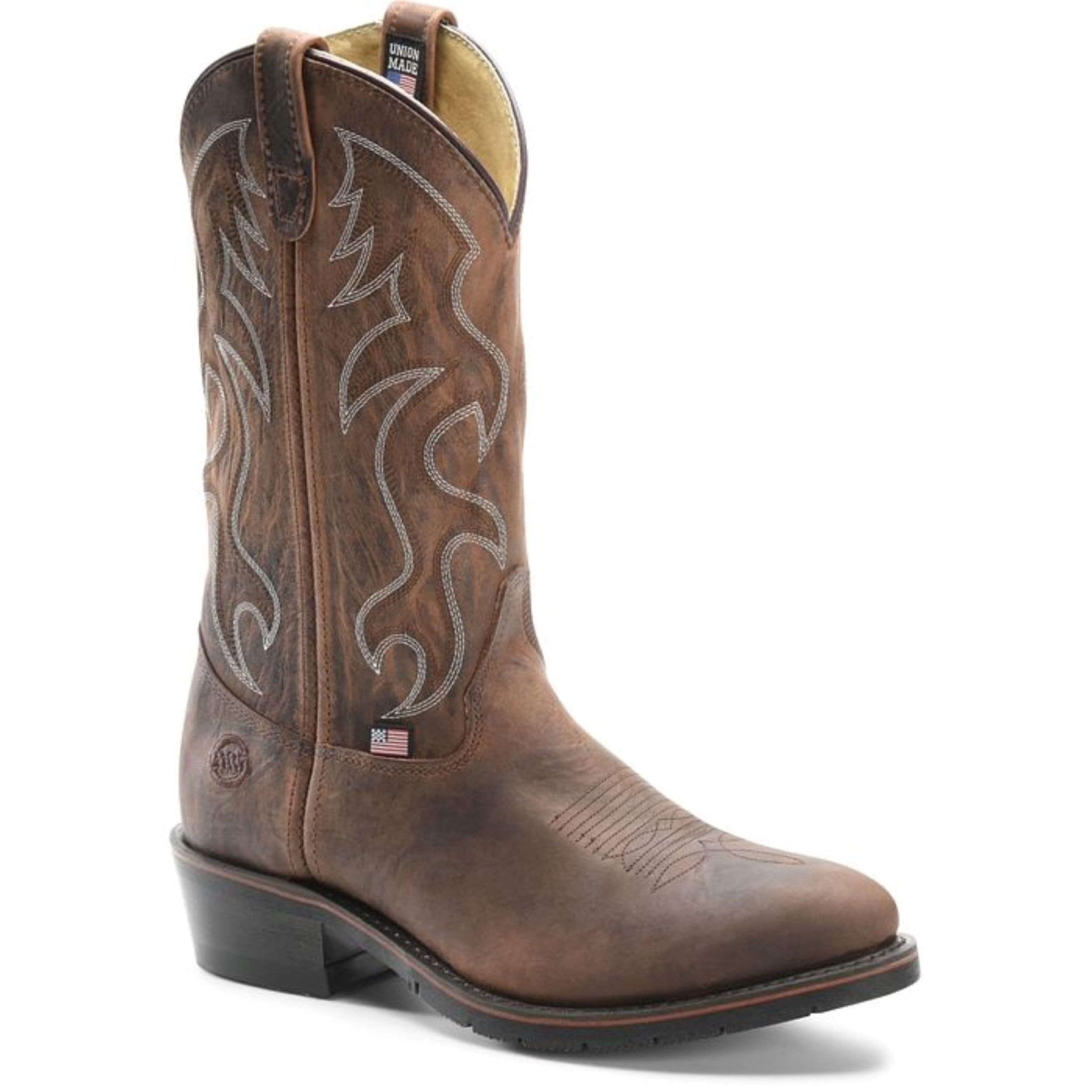 Double-H Robert Steel Toe Work Boots for Men - Premium Leather Lining with PermaFresh Cushioned Insole, Oil-Resistant AG7 Heel Outsole - Made in USA - Durable Safety Boots for Construction, Warehouse & Industrial Work