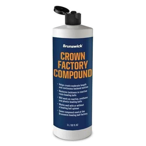 Brunswick Crown Factory Compound 32oz - Premium Bowling Ball Cleaner & Polish for Professional Performance | Perfect for League Play & Tournament Preparation