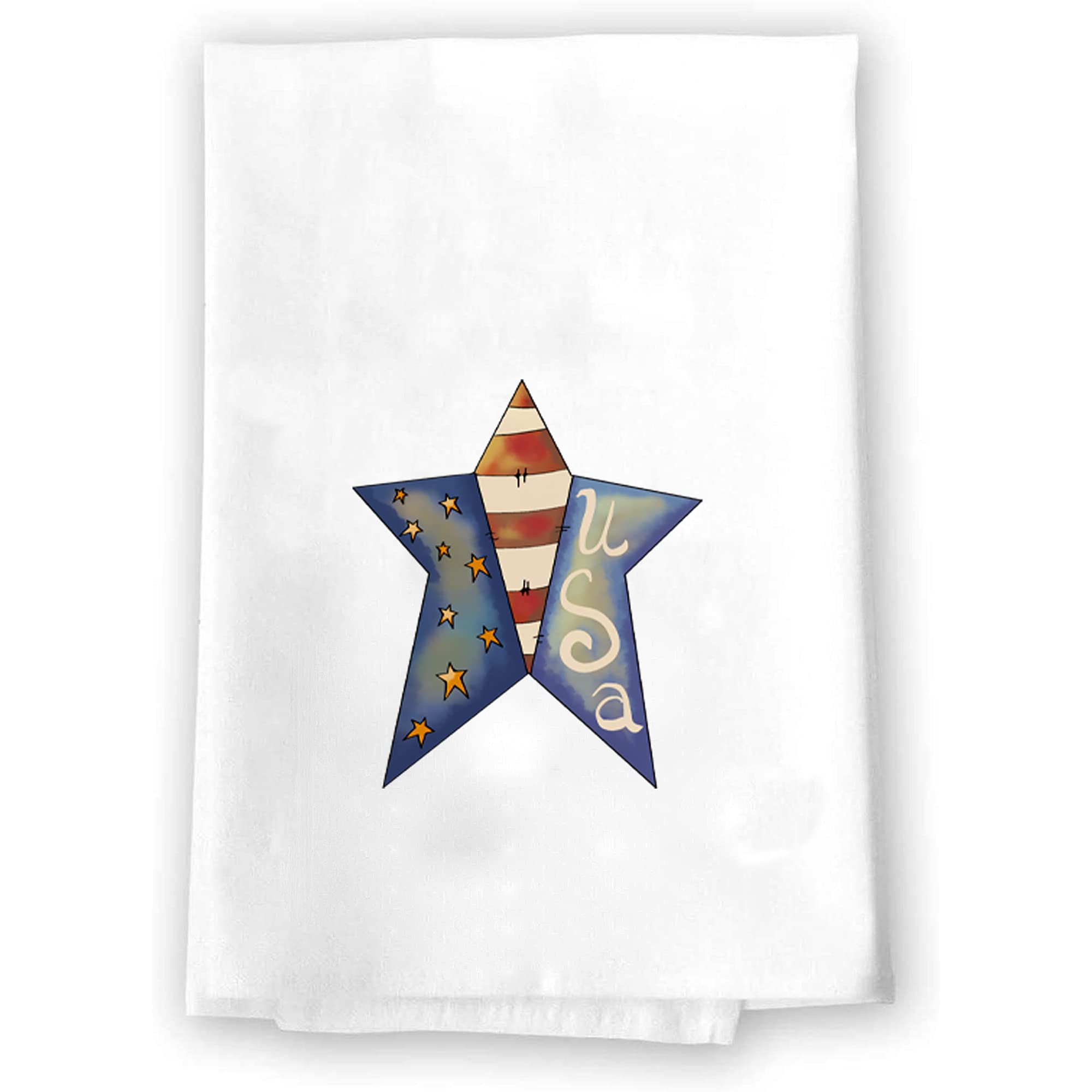 Memorial Day & 4th of July Patriotic Hand Towels - Red White Blue American Flag Kitchen & Bath Towels for Summer Home Decor - Perfect for Spring, Fall Holidays & USA Themed Decorations