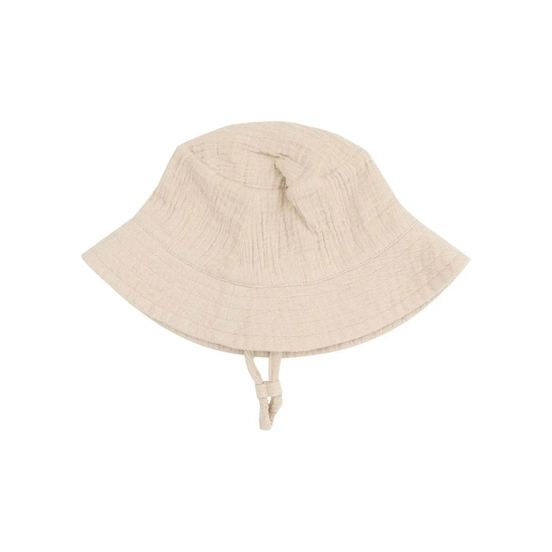 Angel Dear Organic Muslin Bucket Hat for Babies & Toddlers - Soft Breathable Sun Protection - Oxford Tan - Perfect for Beach, Park & Outdoor Adventures
