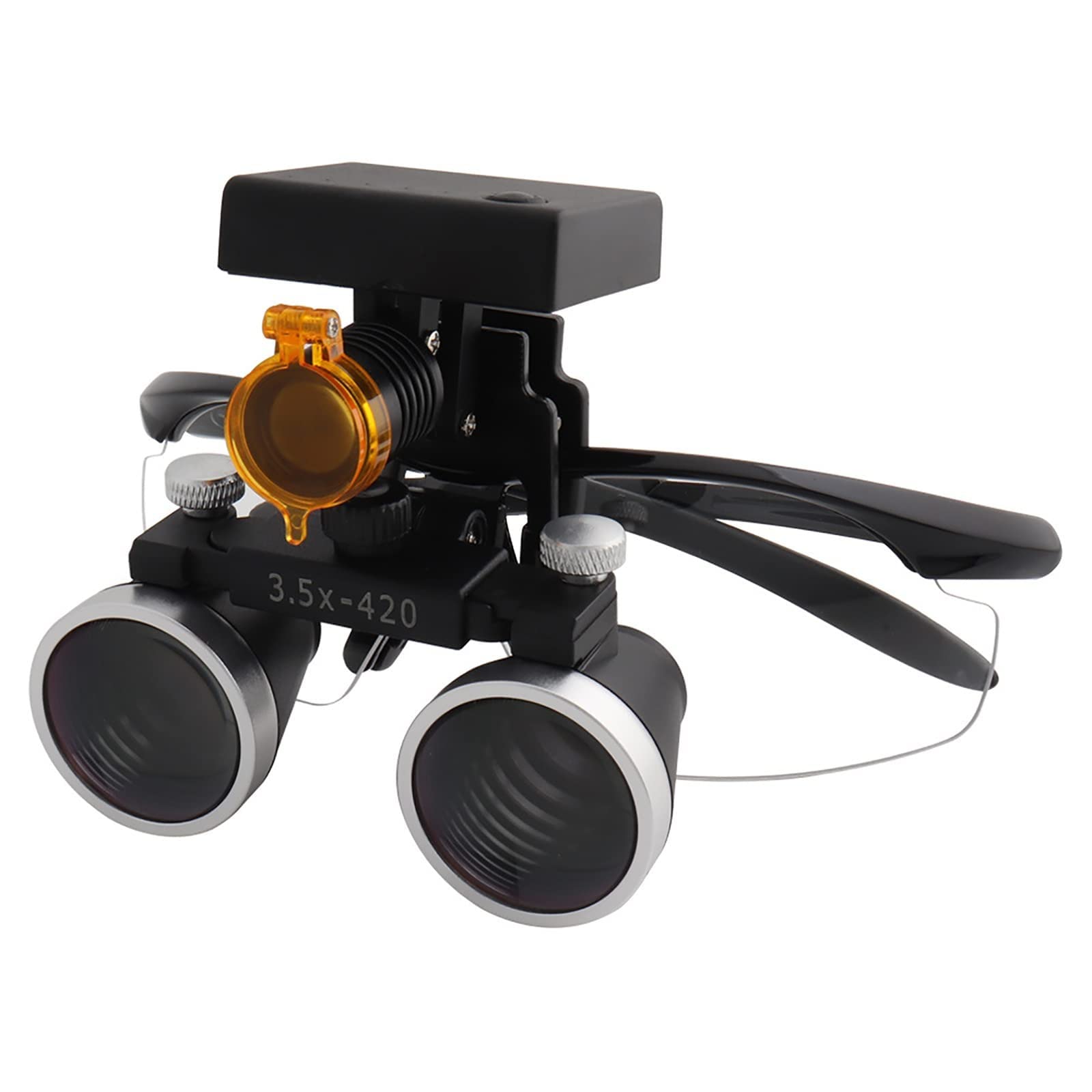 3.5X 420mm LED Dental Loupes with Headlight - Binocular Magnifying Glasses for Dentists & Surgeons (Black) | Perfect for Dental Procedures, Oral Surgery & Medical Examinations