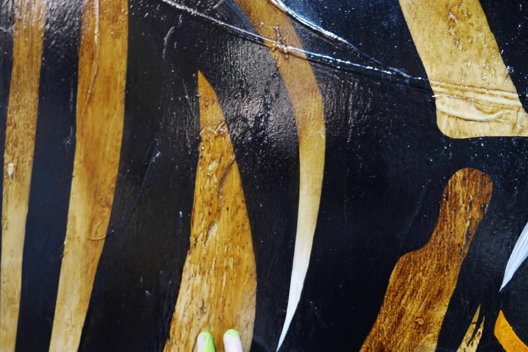 African Zebra Urban Pop Art Painting - 190cm x 100cm Modern Home Decor for Living Room, Bedroom & Office Wall Art | Khari (Like a King) Inspired Artwork