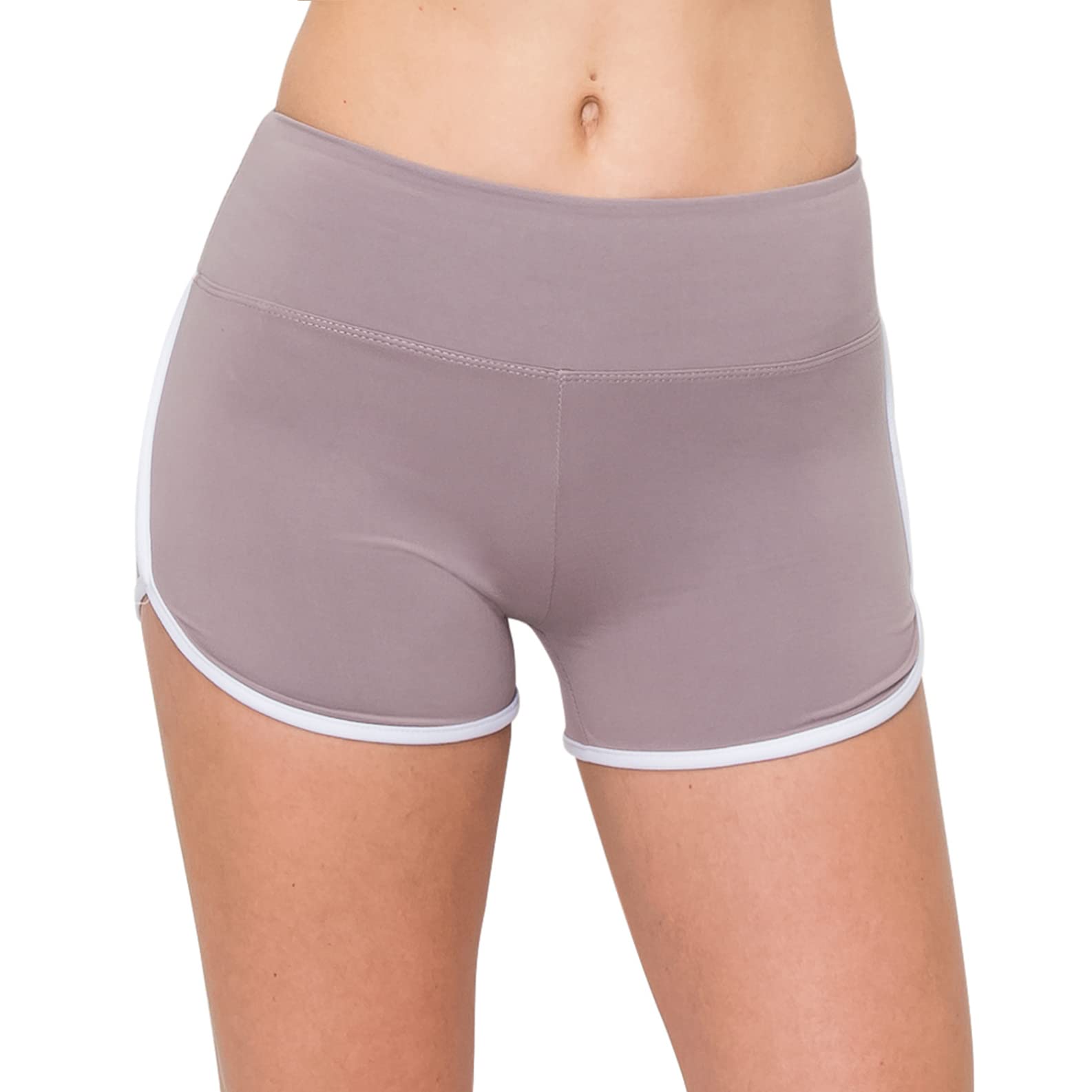 ALWAYS Women's High Waisted Booty Shorts - Super Soft Dolphin Hem Workout Shorts for Yoga, Running & Gym