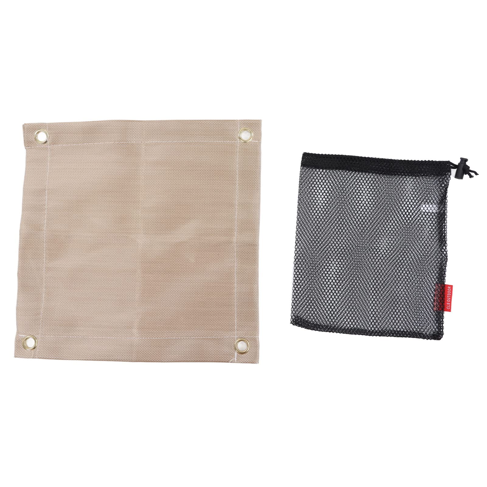 Fireproof Fiberglass Fire Pit Mat - High Temp Resistant, Portable for BBQ & Camping
