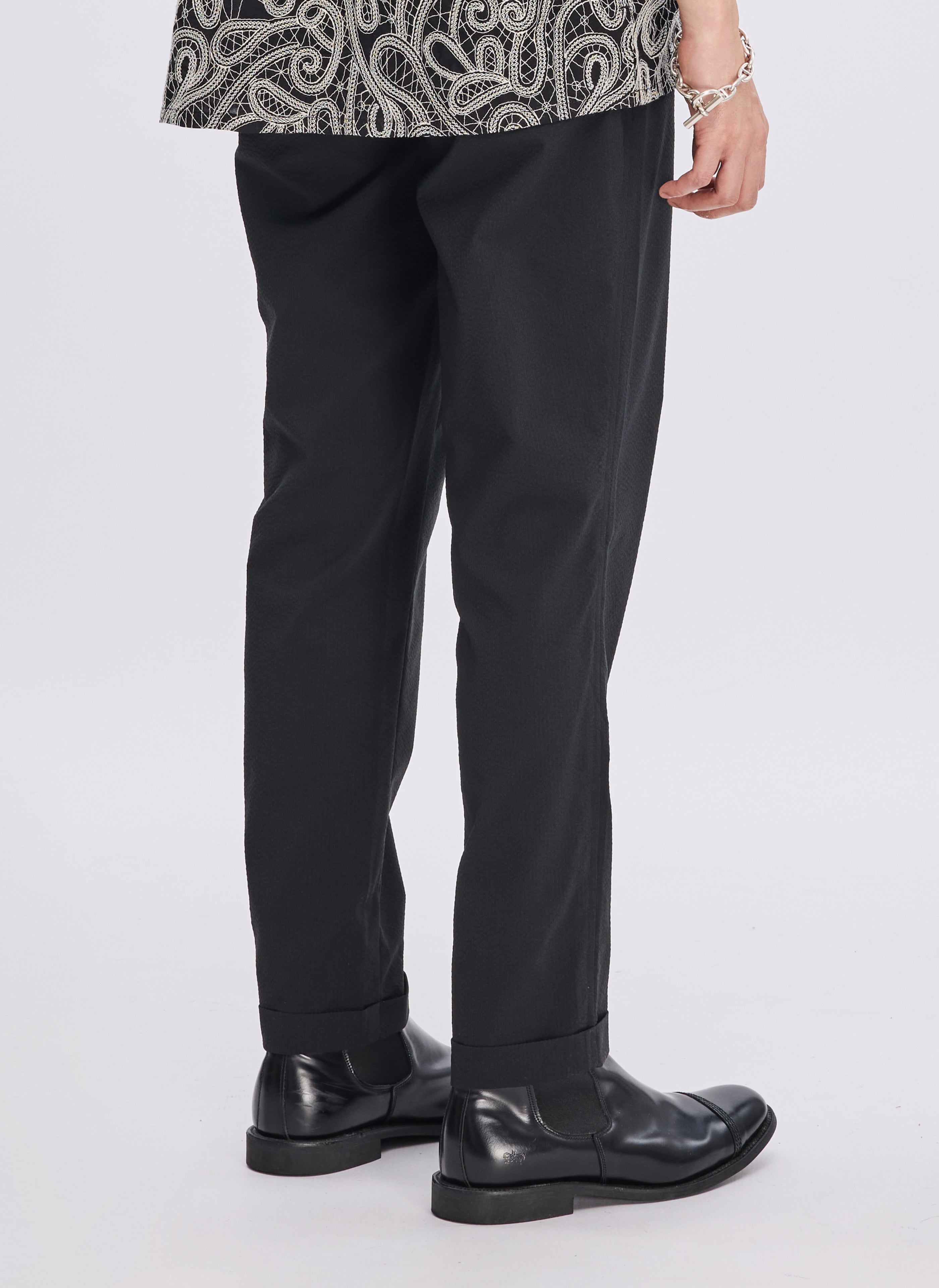 ECO Seersuckers Solotex Ankle Length Slim Pants (Size 03) - Lightweight & Breathable Summer Trousers for Men | Perfect for Office, Travel & Casual Wear