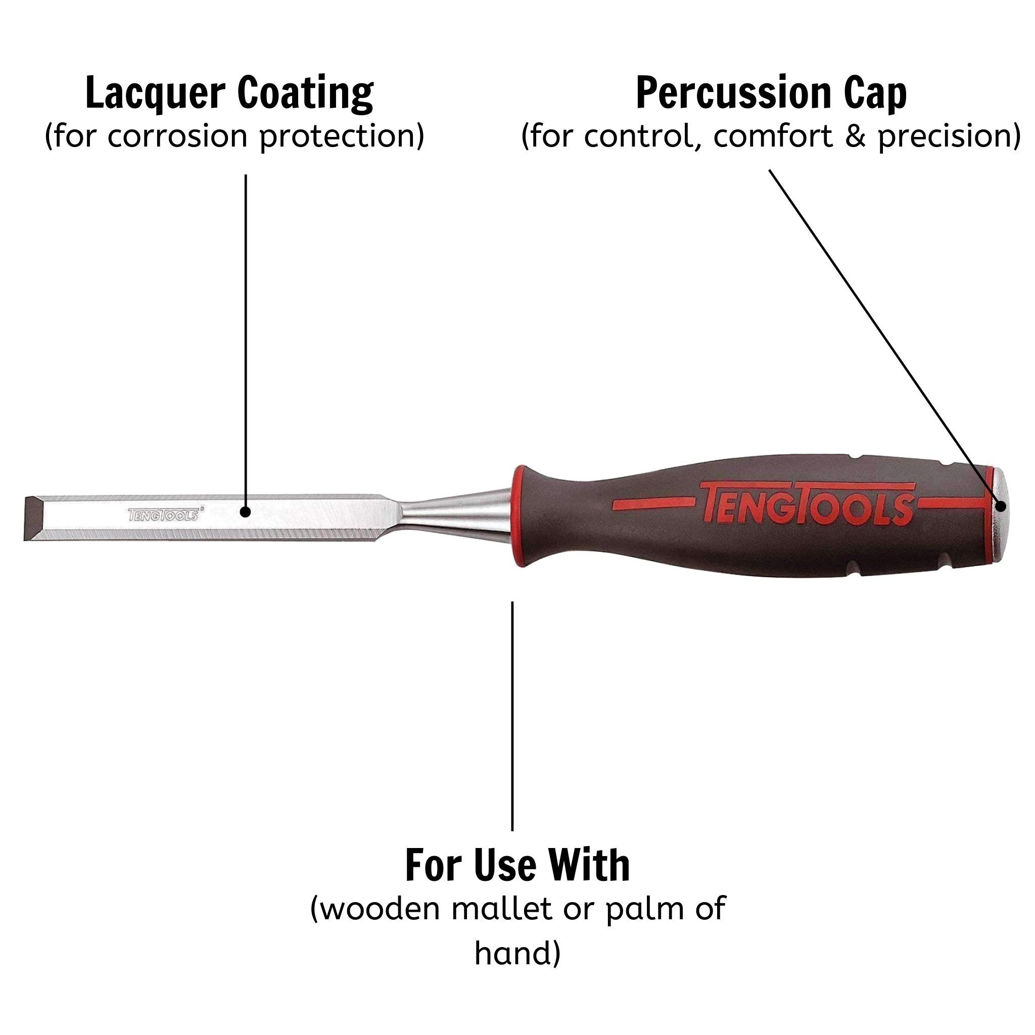 Professional 16mm Wood Chisel - Teng Tools WCC16 for Woodworking & Carving