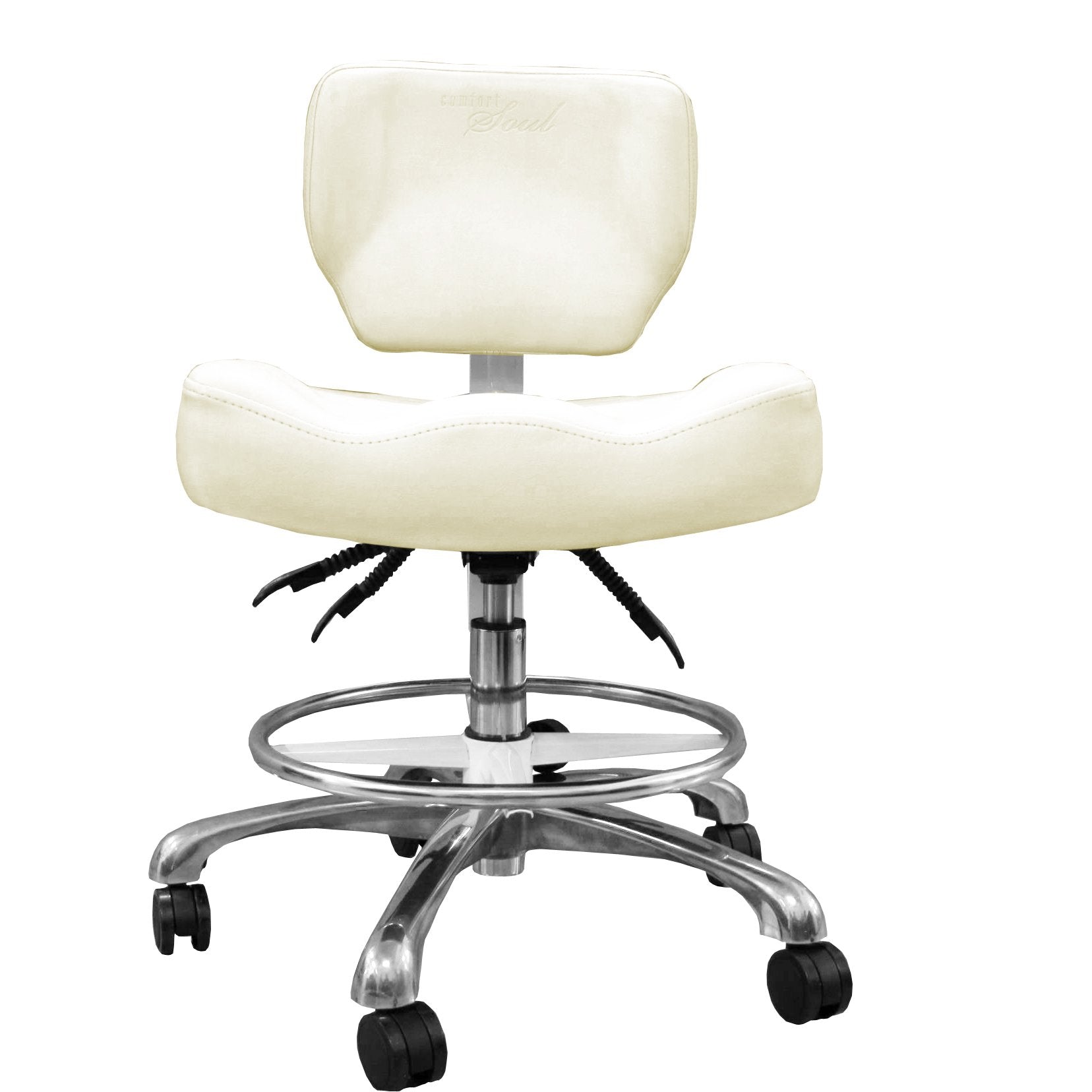 ComfortSoul Ergonomic Clinician Chair - Adjustable Healthcare Professional Stool for Doctors, Dentists & Nurses - Perfect for Medical Offices, Exam Rooms & Laboratories