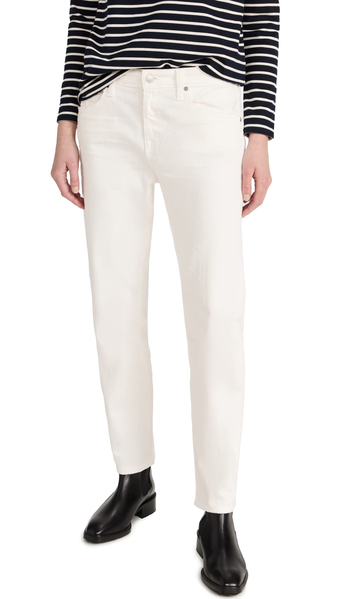AG Adriano Goldschmied Women's Ex Boyfriend Slim Jeans - High Waist Distressed Denim Pants for Casual Wear & Street Style Outfits