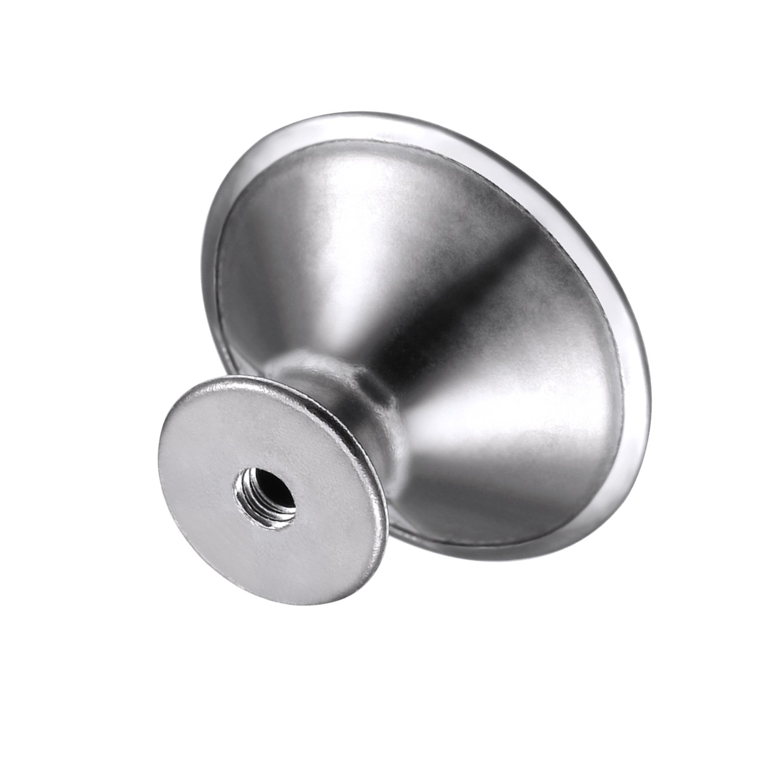 Bememo 24 Pack Silver Cabinet Knobs - 1.06 x 0.79 Inch Round Kitchen Drawer Handles, Dresser Pulls, Durable Hardware for Cabinets, Wardrobes, and Furniture