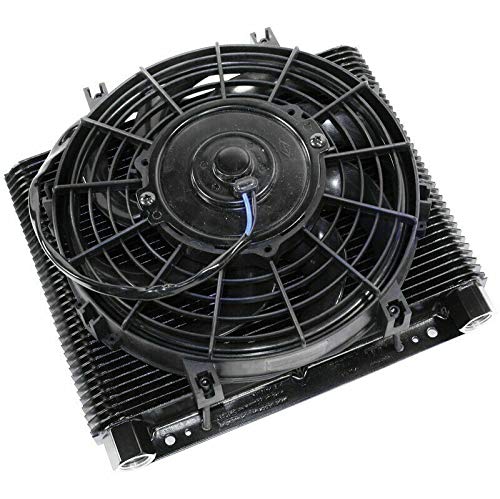 Empi 9292 Mesa Tru Cool 72 Plate Oil Cooler with Electric Fan Kit - High Performance Cooling System for Classic VW Beetle, Bus & Dune Buggies - Perfect for Hot Climates & Off-Road Adventures